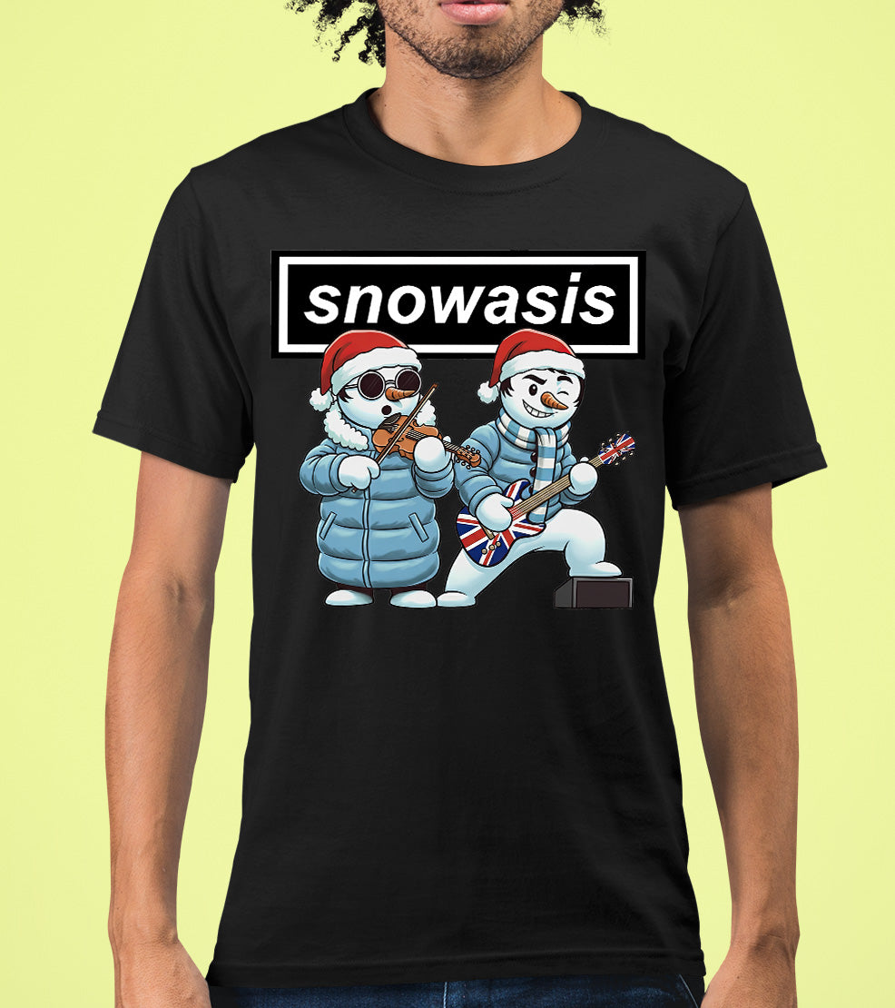 Snowasis Guitar and Violin Christmas Keepsake Gift for Music Lovers T-Shirt