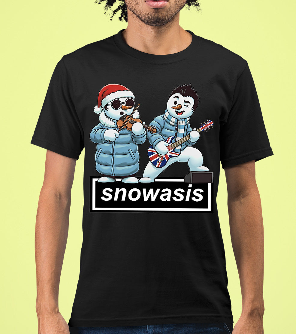 Snowasis Violin Gutar Winking Christmas Charm - Festive Music Gift T-Shirt