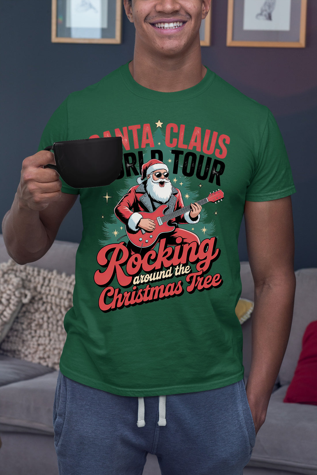 Sand Claus World Tour Christmas Keepsake - Santa Travel Cheer Across the Globe Gift Idea T-Shirt