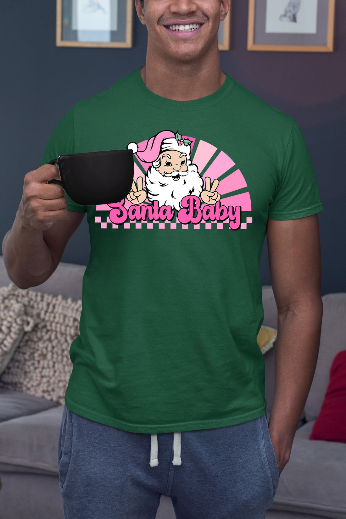 Santa Baby Peace Christmas Theme – Festive Holiday Cheer for Christmas Eve & Seasonal Keepsake T-Shirt