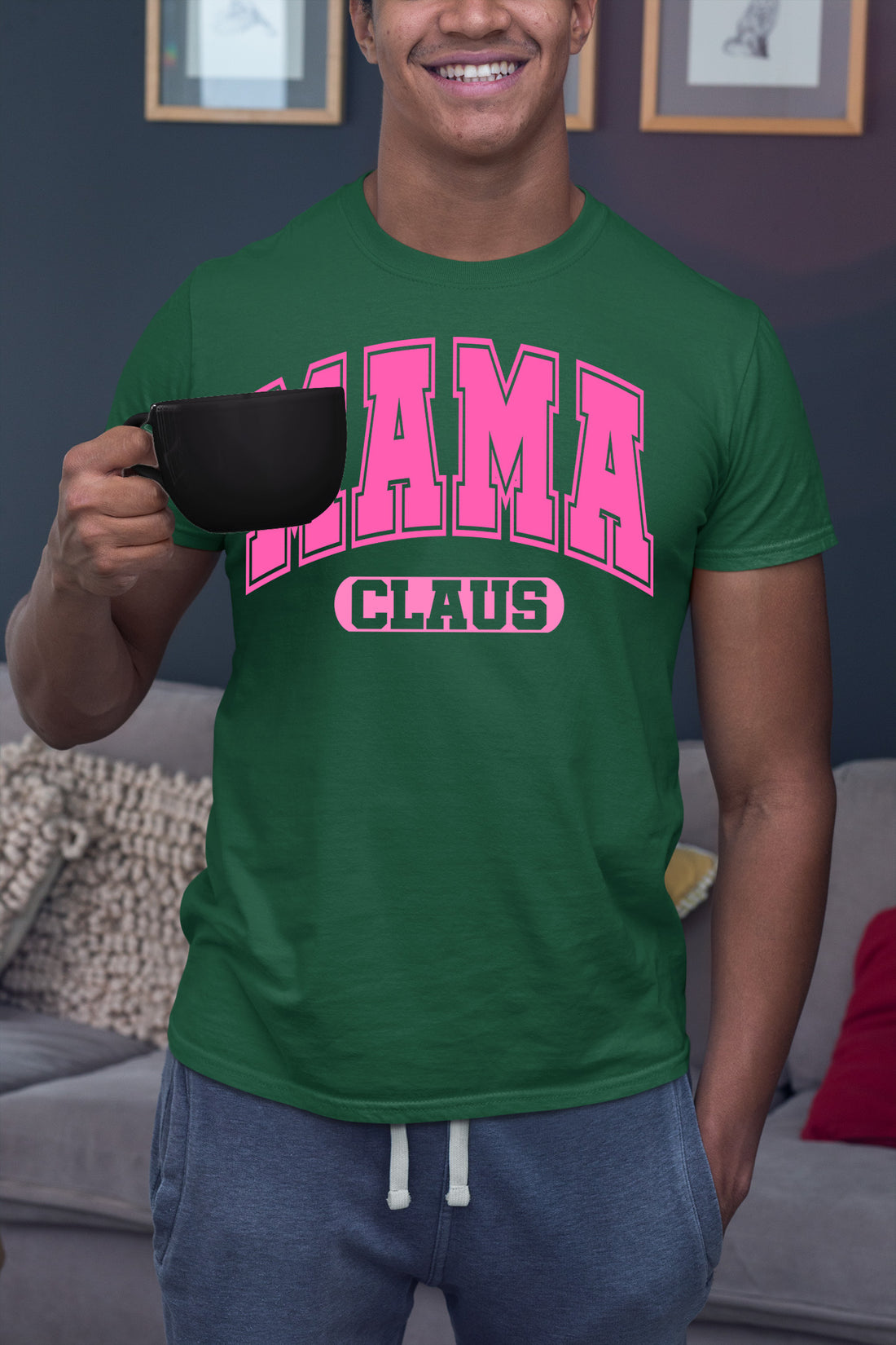 Mama Claus Christmas Joy Gift for Mom | Cozy Holiday Theme for Mom - Seasonal Cheer T-Shirt