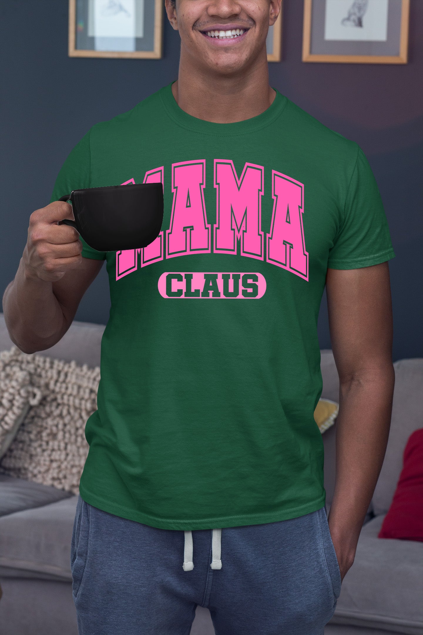 Mama Claus Christmas Joy Gift for Mom | Cozy Holiday Theme for Mom - Seasonal Cheer T-Shirt