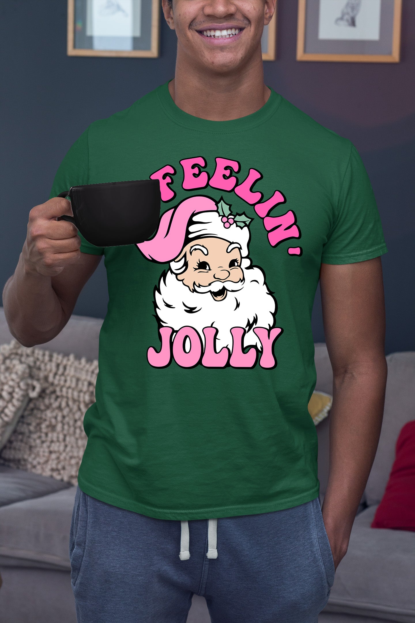 Feelin Jolly Christmas Theme for Festive Lovers - Cozy Seasonal Gift Idea T-Shirt