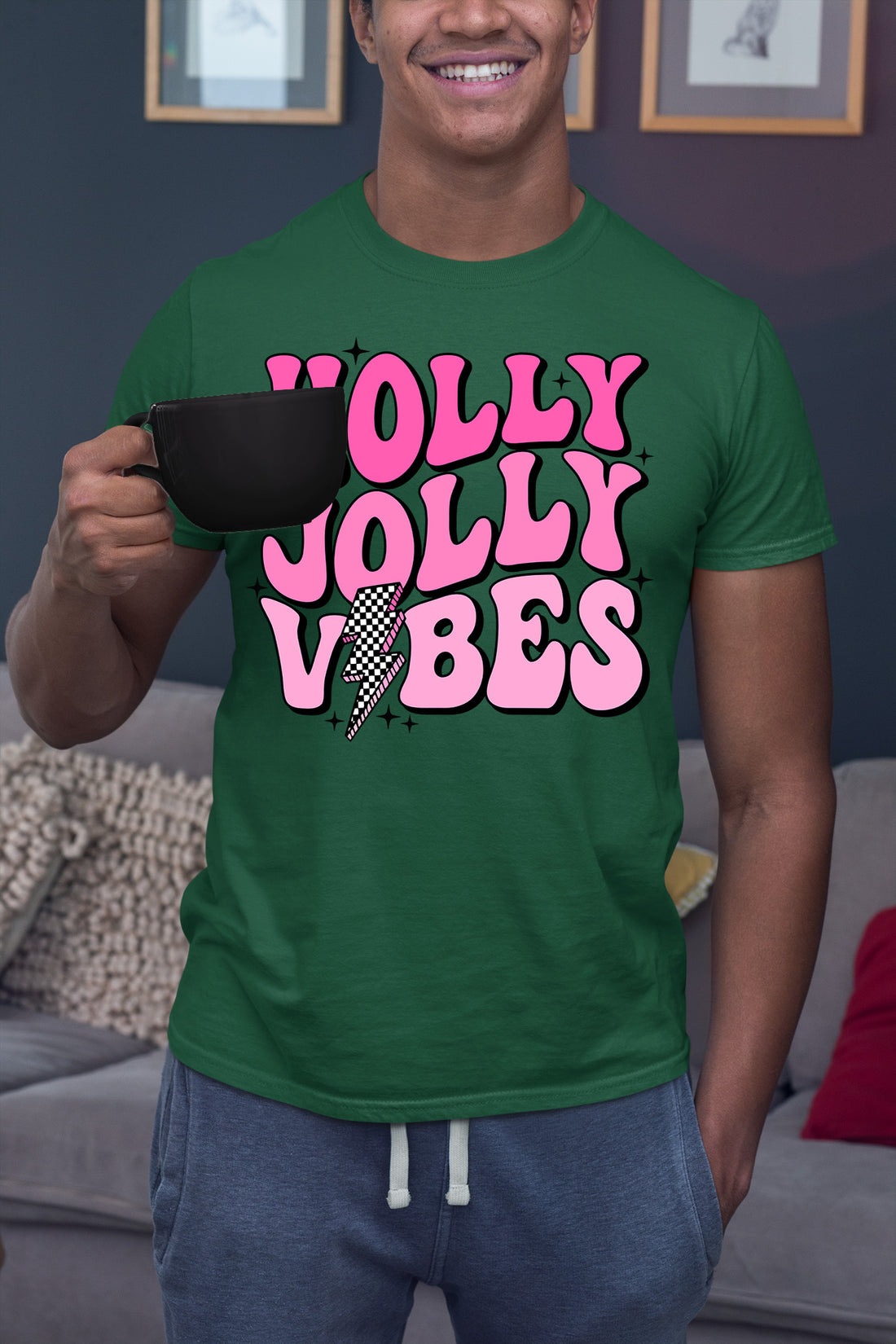 Holly Jolly Vibes Christmas Mood - Festive Seasonal Cheer, Cozy Holiday Spirit, Gift Idea for Winter Nights T-Shirt