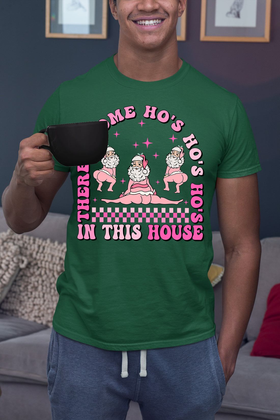 Festive Christmas Scene Art – Cozy Winter Village Illustration, Seasonal Gift for Home & Collectors T-Shirt