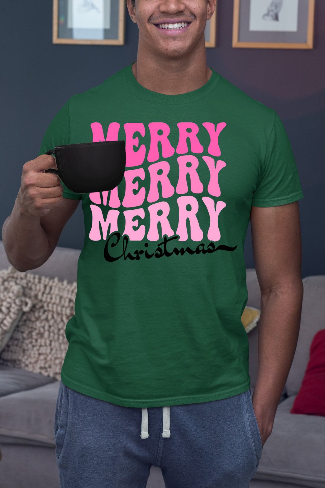 Merry Merry Merry Christmas - Handmade Keepsake Gift for Cozy Festive Cheer T-Shirt