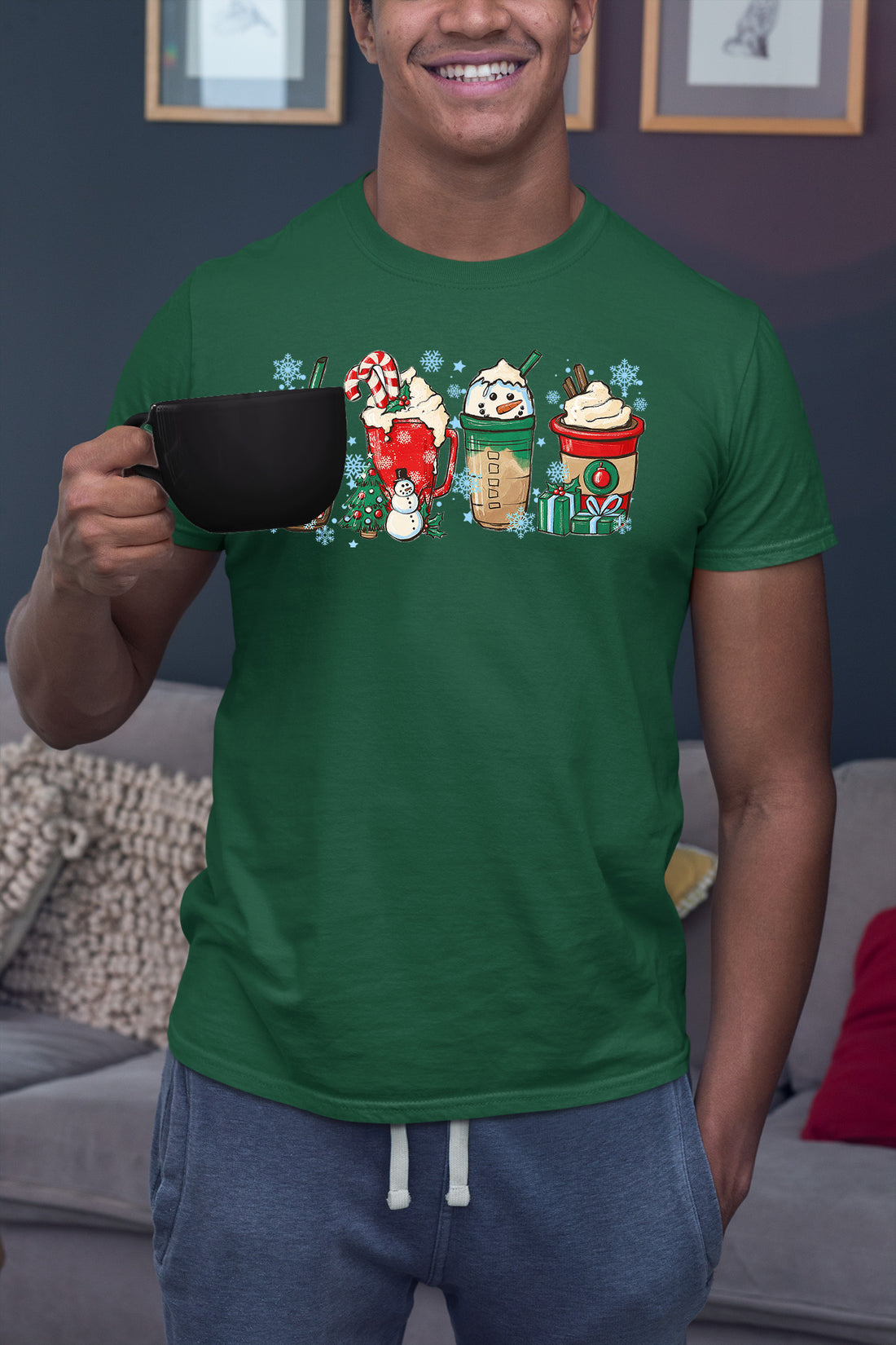 Milkshake Christmas Gift Idea, Festive Holiday Cheer, Sweet Treat Themed Celebration for the Season T-Shirt