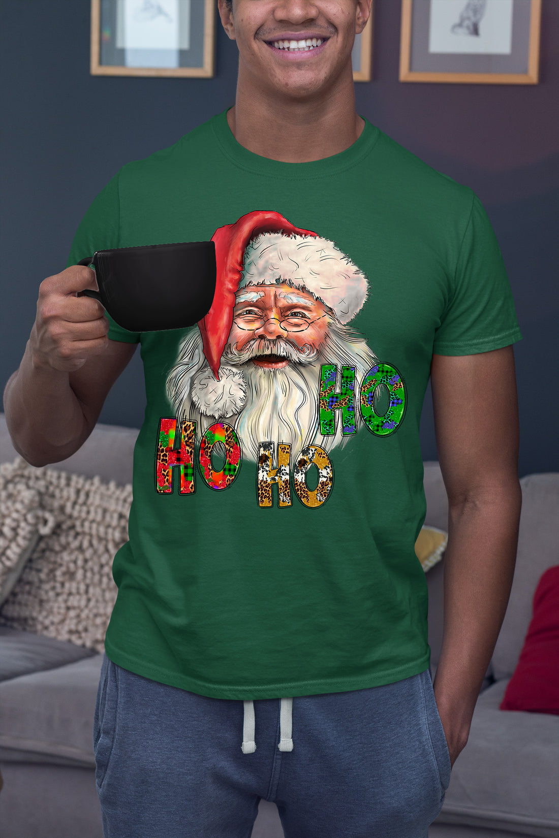 Ho Ho Ho Santa Christmas Festive Holiday Keepsake Gift Idea T-Shirt
