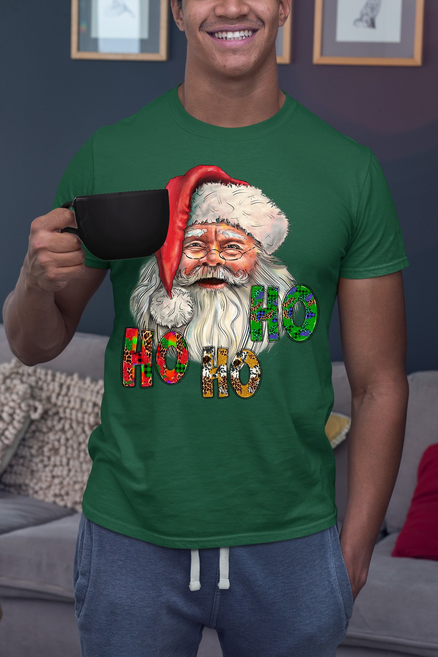 Ho Ho Ho Santa Christmas Festive Holiday Keepsake Gift Idea T-Shirt