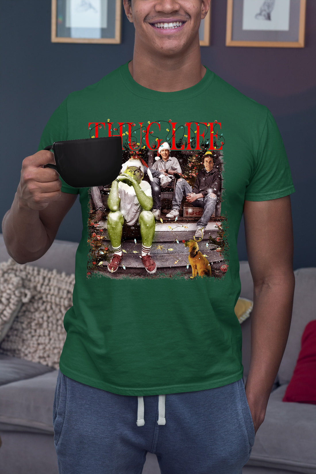 Christmas Thug Life House - Handmade Holiday Home Accent, Rustic Festive Gift Idea for Fans, Unique Xmas Keepsake T-Shirt