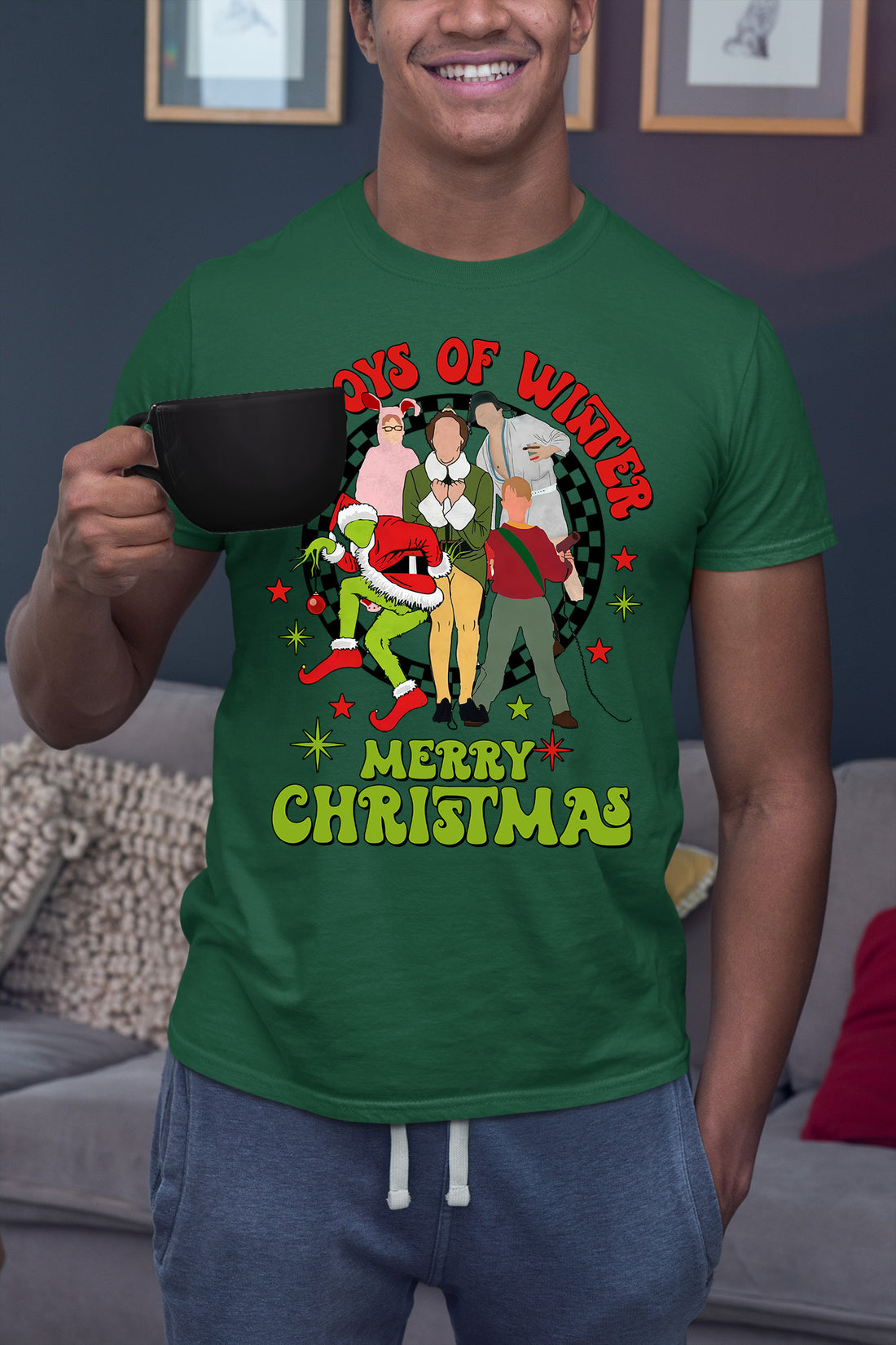 The Boys of Winter - Festive Christmas Theme for Him, Snowy Night Spirit, Holiday Gift Idea T-Shirt