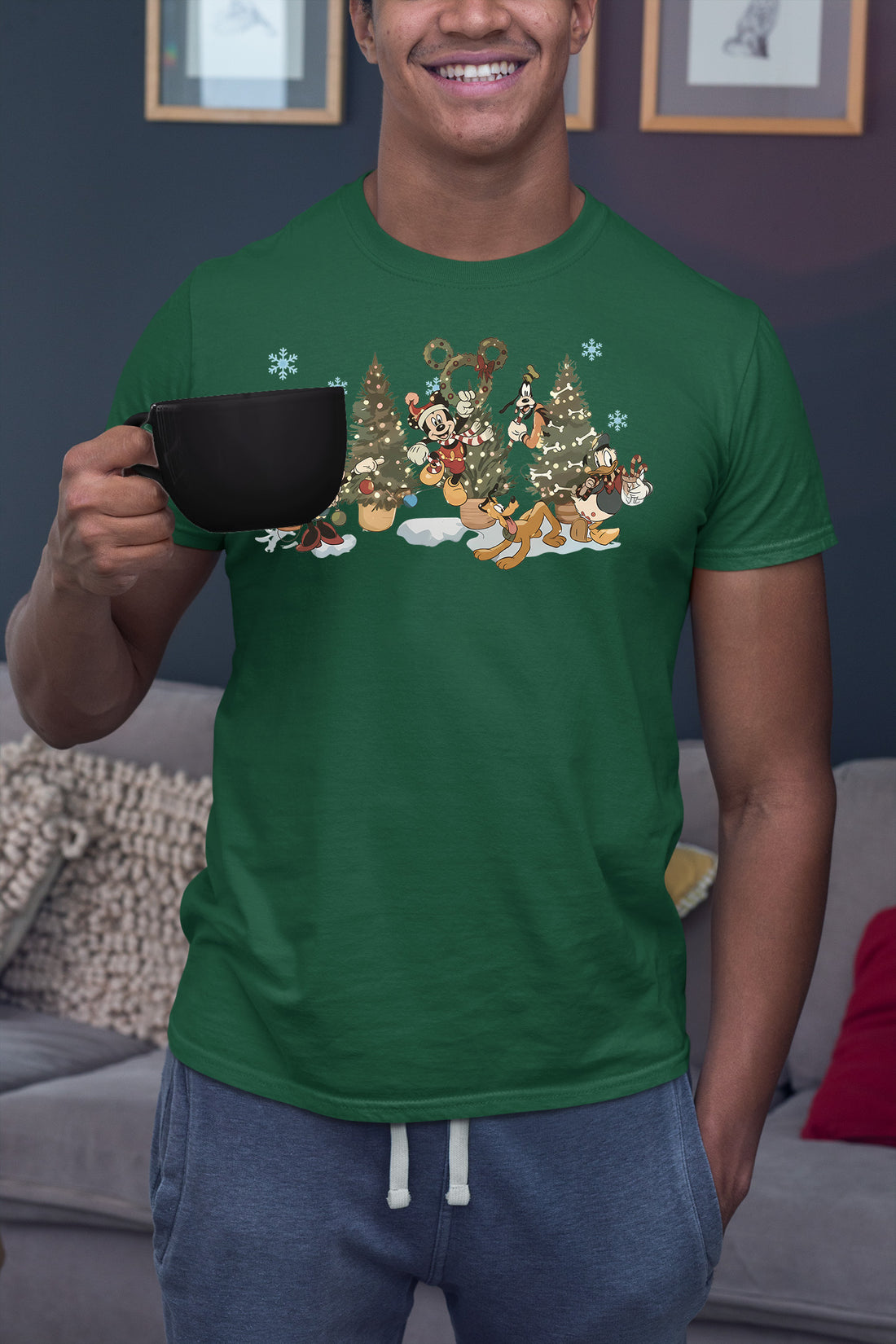 Vintage Christmas Fairytale Retro Style - Yuletide Nostalgia, Cozy Holiday Vintage Theme T-Shirt