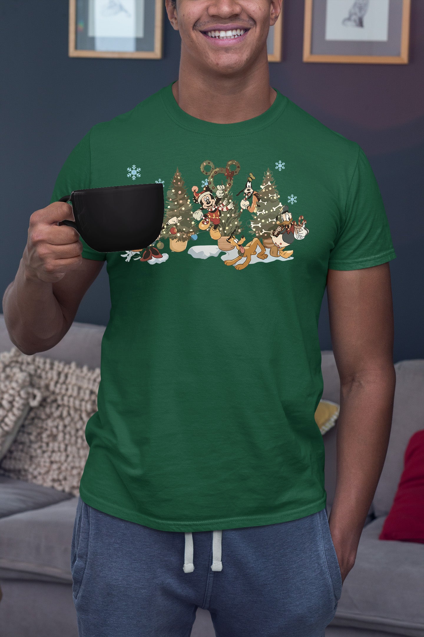 Vintage Christmas Fairytale Retro Style - Yuletide Nostalgia, Cozy Holiday Vintage Theme T-Shirt