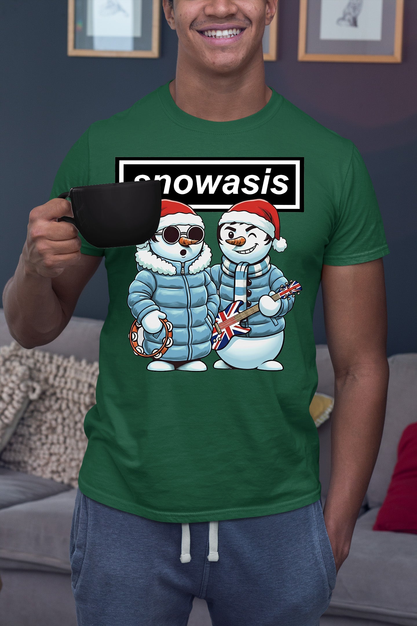Snowasis Manchester Style Christmas Scene - Festive Seasonal Inspiration, Manchester-Inspired Holiday Vibe T-Shirt