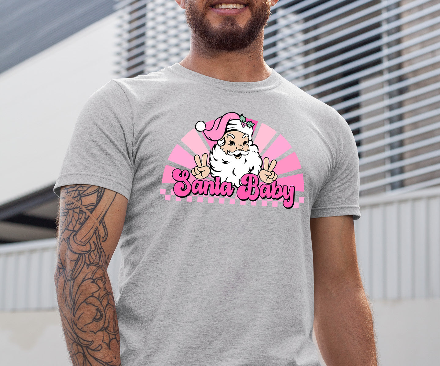 Santa Baby Peace Christmas Theme – Festive Holiday Cheer for Christmas Eve & Seasonal Keepsake T-Shirt