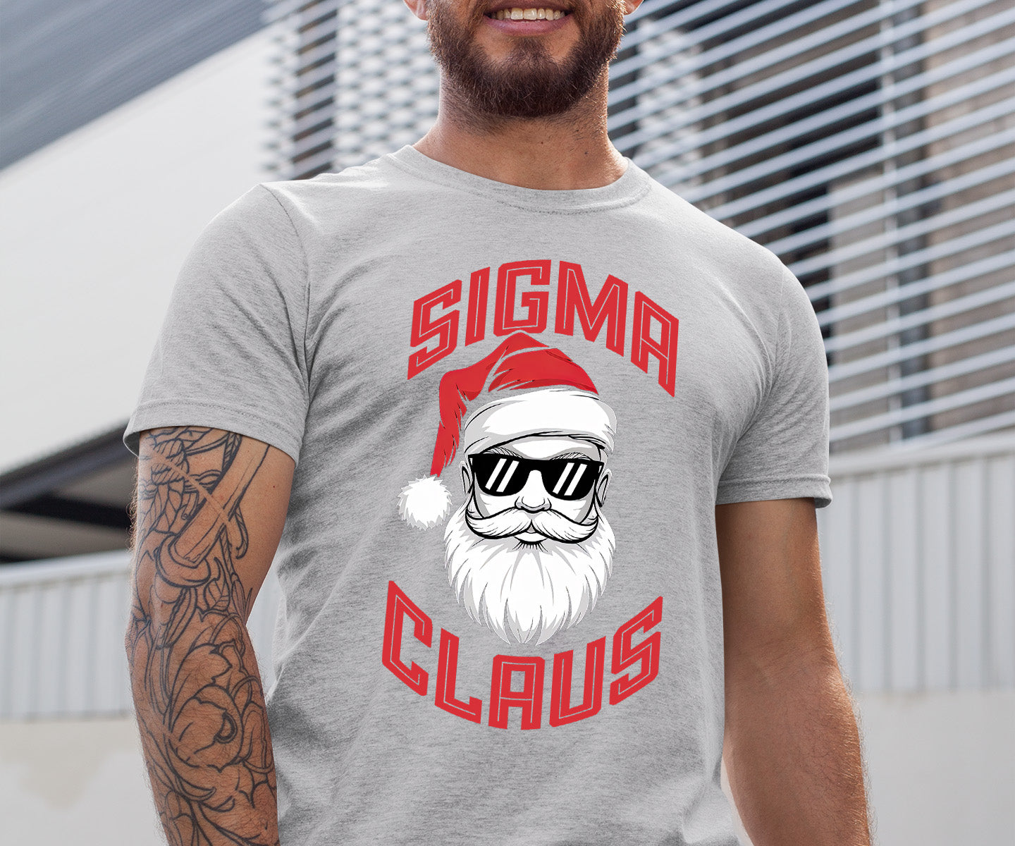 Sigma Claus Christmas Santa Illustration - Festive Holiday Artwork for Seasonal Cheer T-Shirt