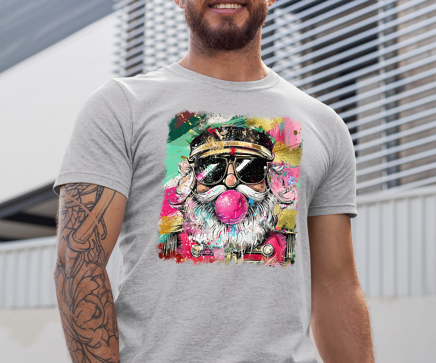 Santa Bubblegum Christmas Collectible - Holiday Gift for Santa Lovers, Festive Seasonal Item T-Shirt