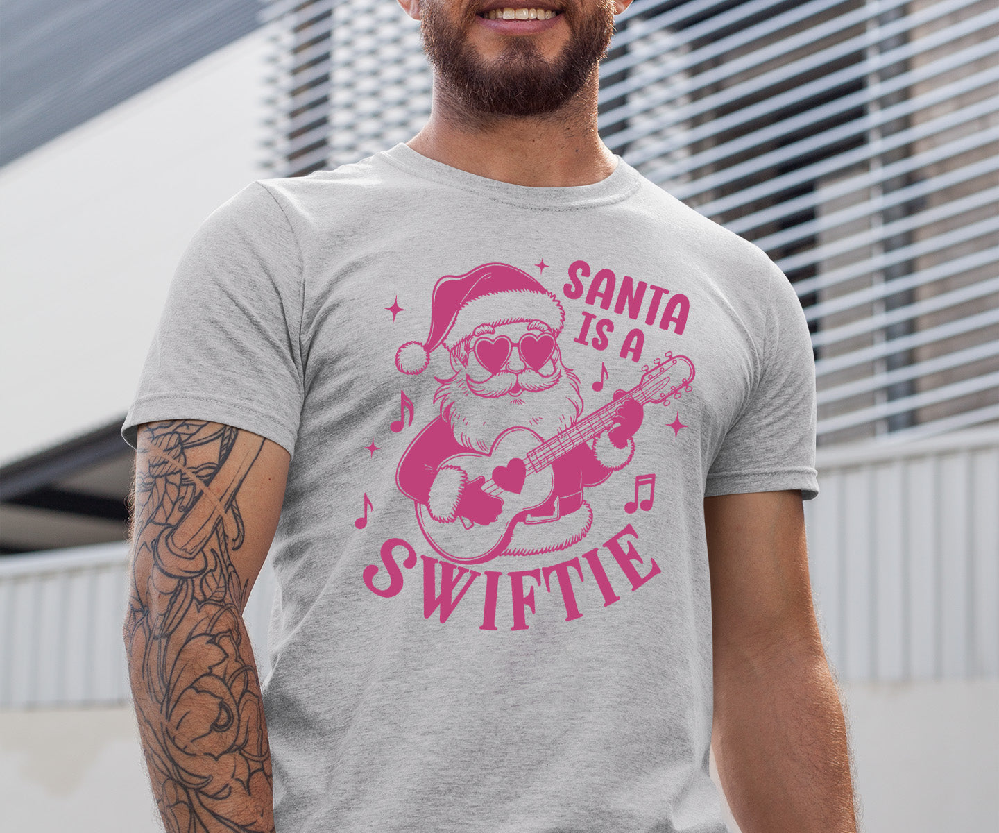Santa is a Swiftie Christmas Gift Idea for Music Lovers - Festive Santa Theme, Holiday Joy T-Shirt