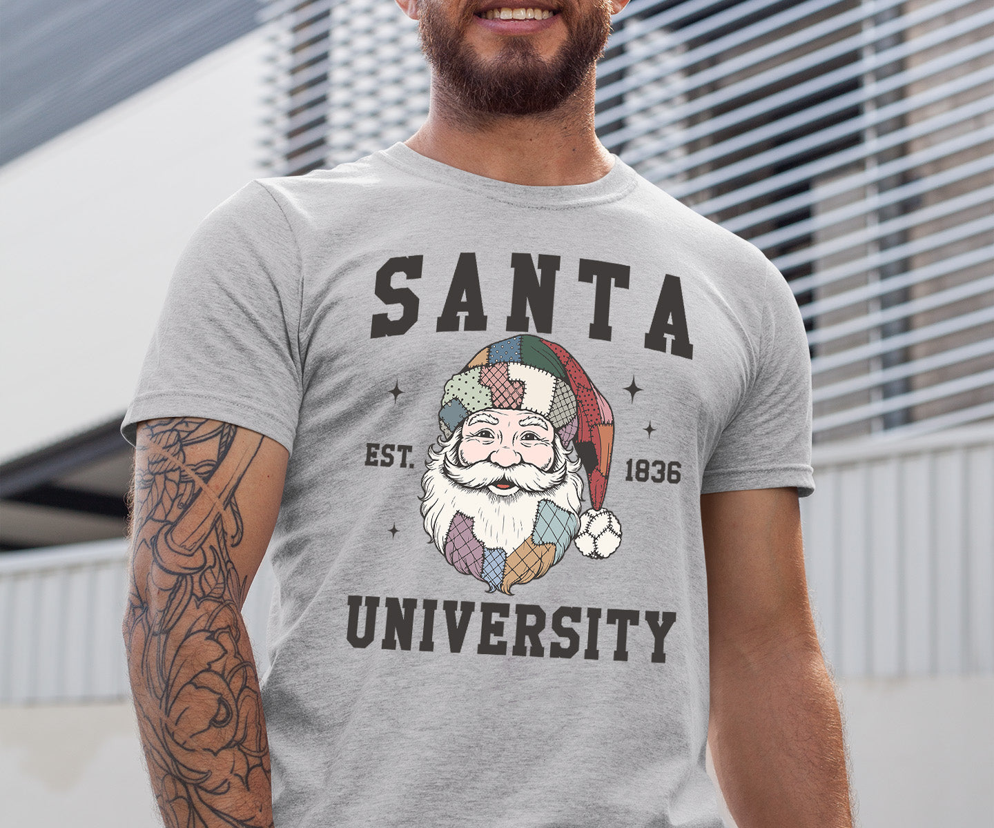 Santa University Christmas Collection, Santa Claus Gift, North Pole Education Theme, Festive Holiday Cheer T-Shirt