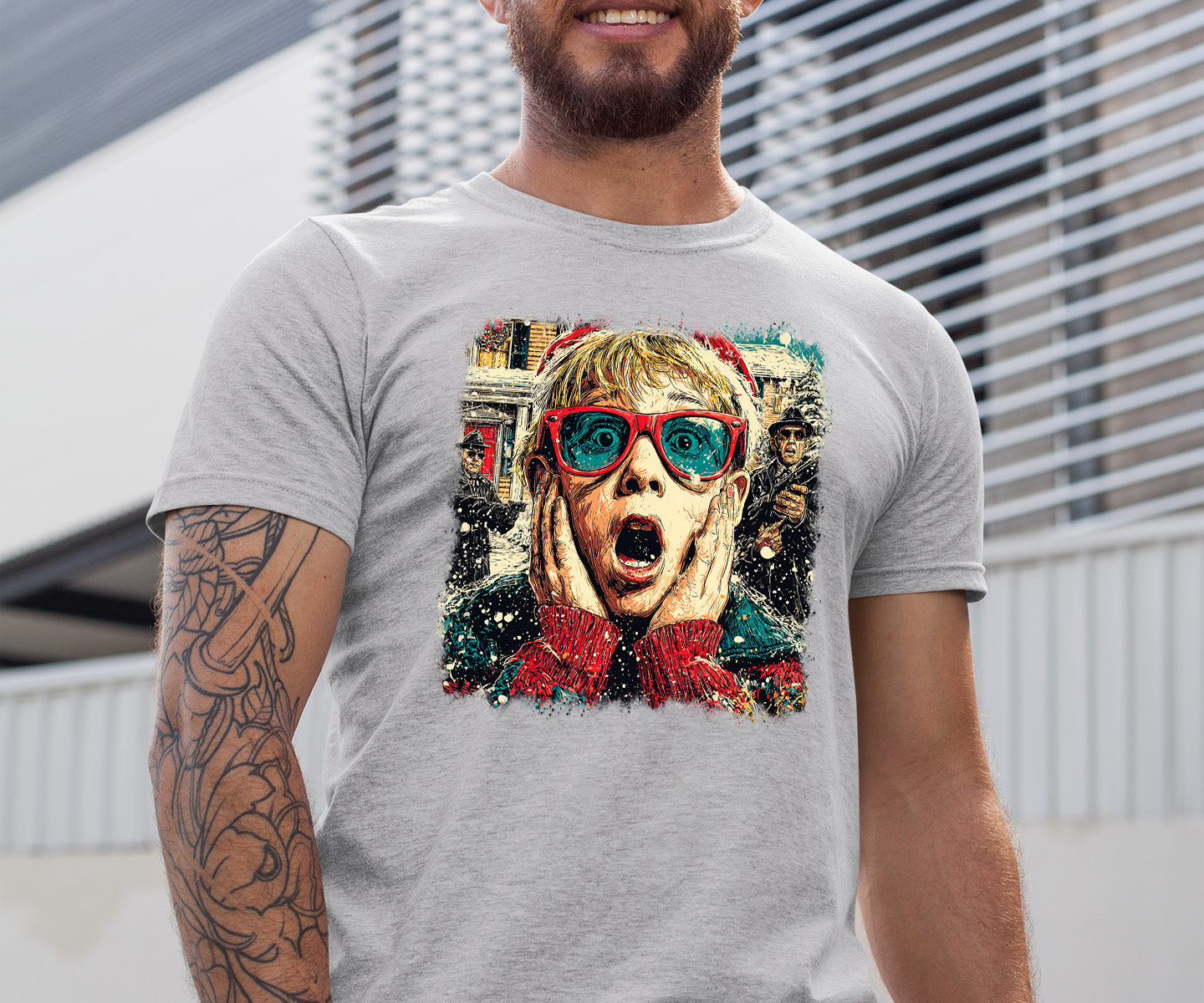 McCallister Scream Christmas Moment – Festive Holiday Pop Culture Theme, Cozy Season Tribute, Seasonal Gift Idea T-Shirt