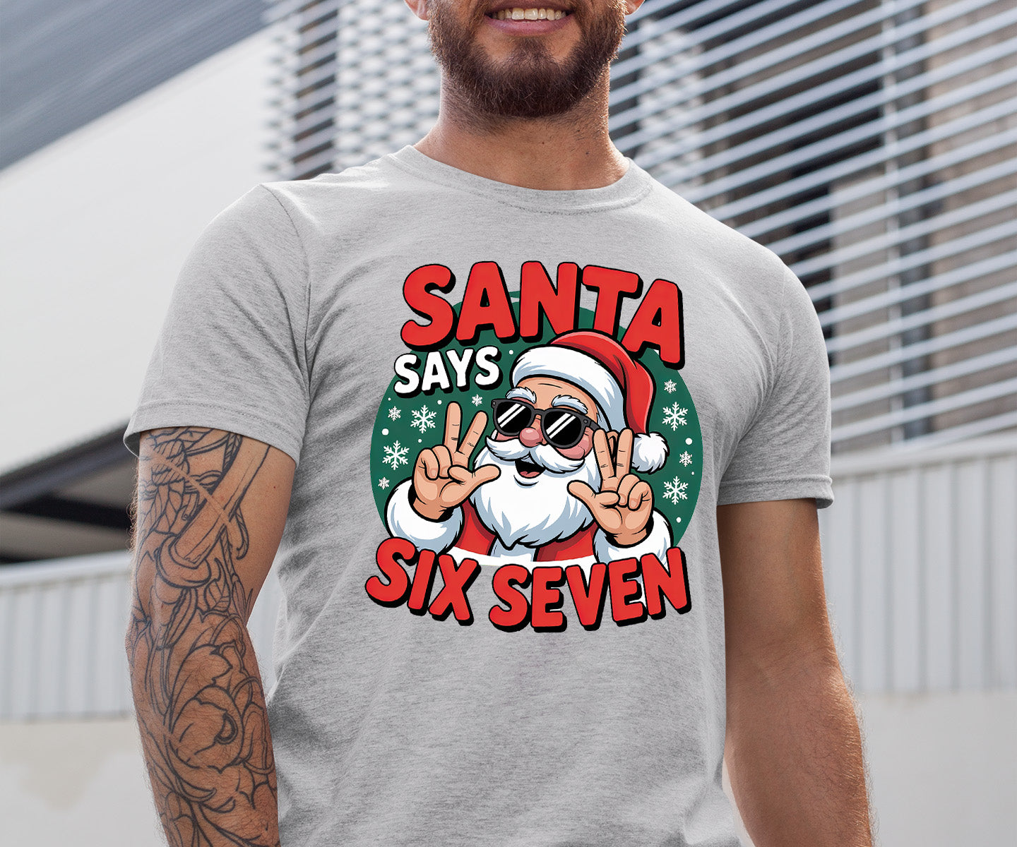 Santa Says Six Seven Piece Holiday Collection for Christmas Cheer - Gift Idea T-Shirt
