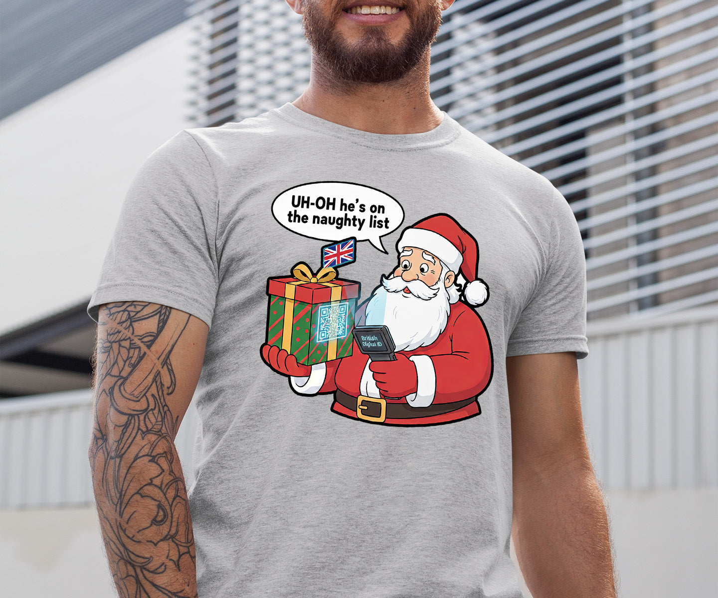 Digital ID Christmas Theme, Festive Identity Template, Holiday Branding Mockup, Editable Badge for Seasonal Greetings T-Shirt
