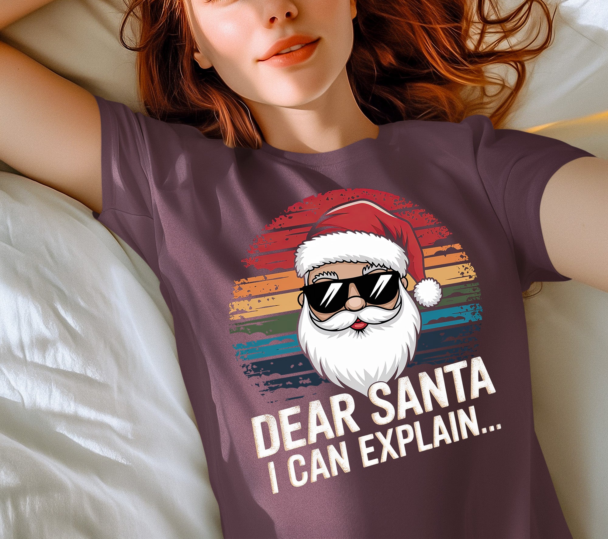 Dear Santa I Can Explain - Funny Christmas Gift Quote for Holiday Cheer & Santa Humor T-Shirt