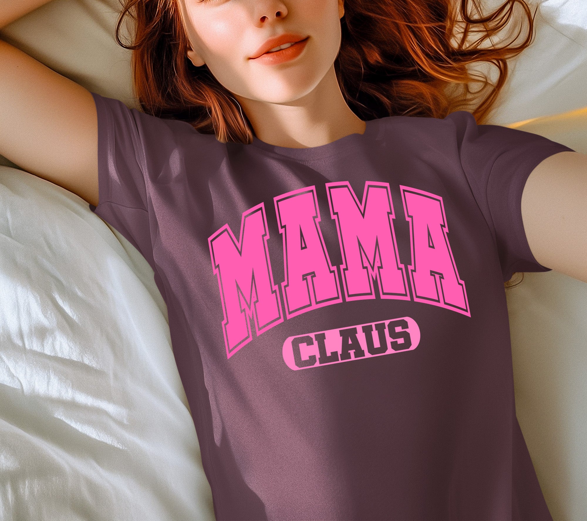 Mama Claus Christmas Joy Gift for Mom | Cozy Holiday Theme for Mom - Seasonal Cheer T-Shirt