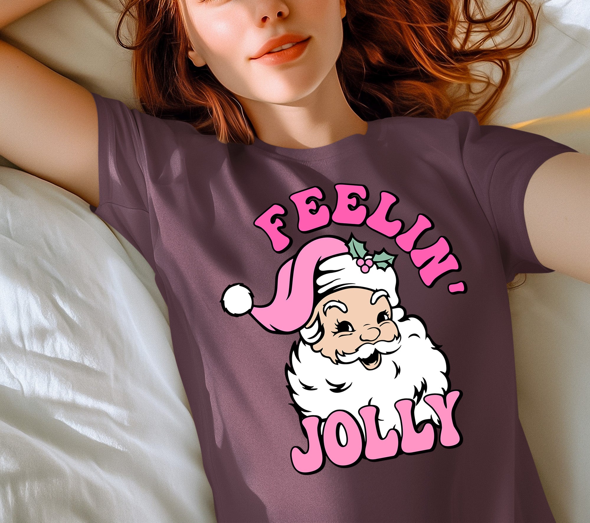 Feelin Jolly Christmas Theme for Festive Lovers - Cozy Seasonal Gift Idea T-Shirt