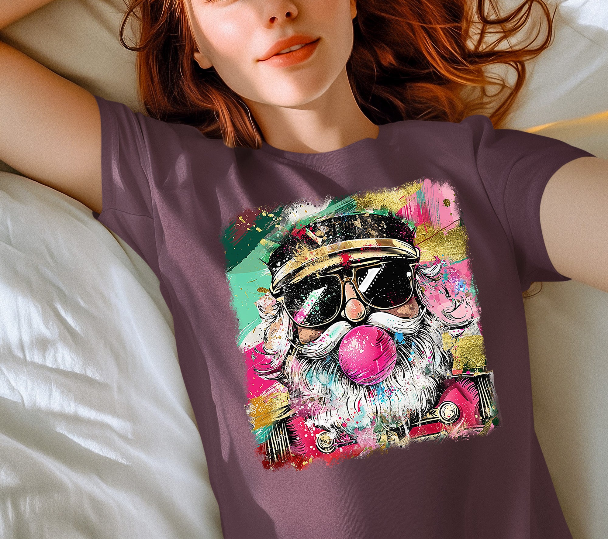 Santa Bubblegum Christmas Collectible - Holiday Gift for Santa Lovers, Festive Seasonal Item T-Shirt