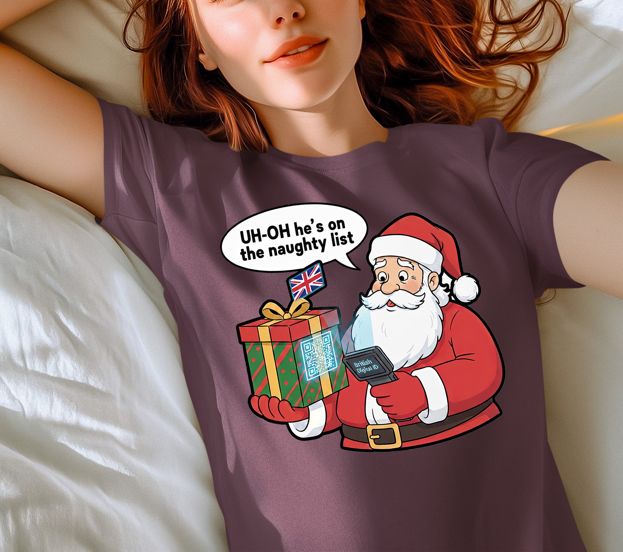 Digital ID Christmas Theme, Festive Identity Template, Holiday Branding Mockup, Editable Badge for Seasonal Greetings T-Shirt