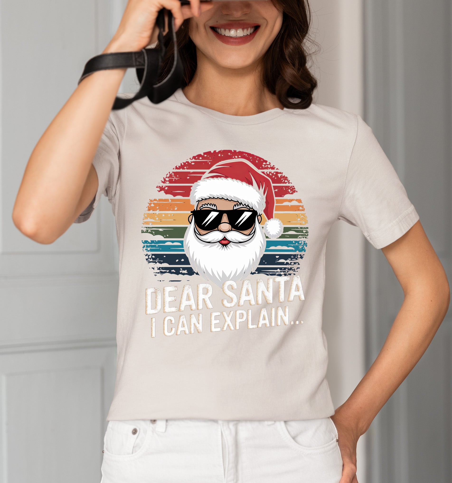 Dear Santa I Can Explain - Funny Christmas Gift Quote for Holiday Cheer & Santa Humor T-Shirt