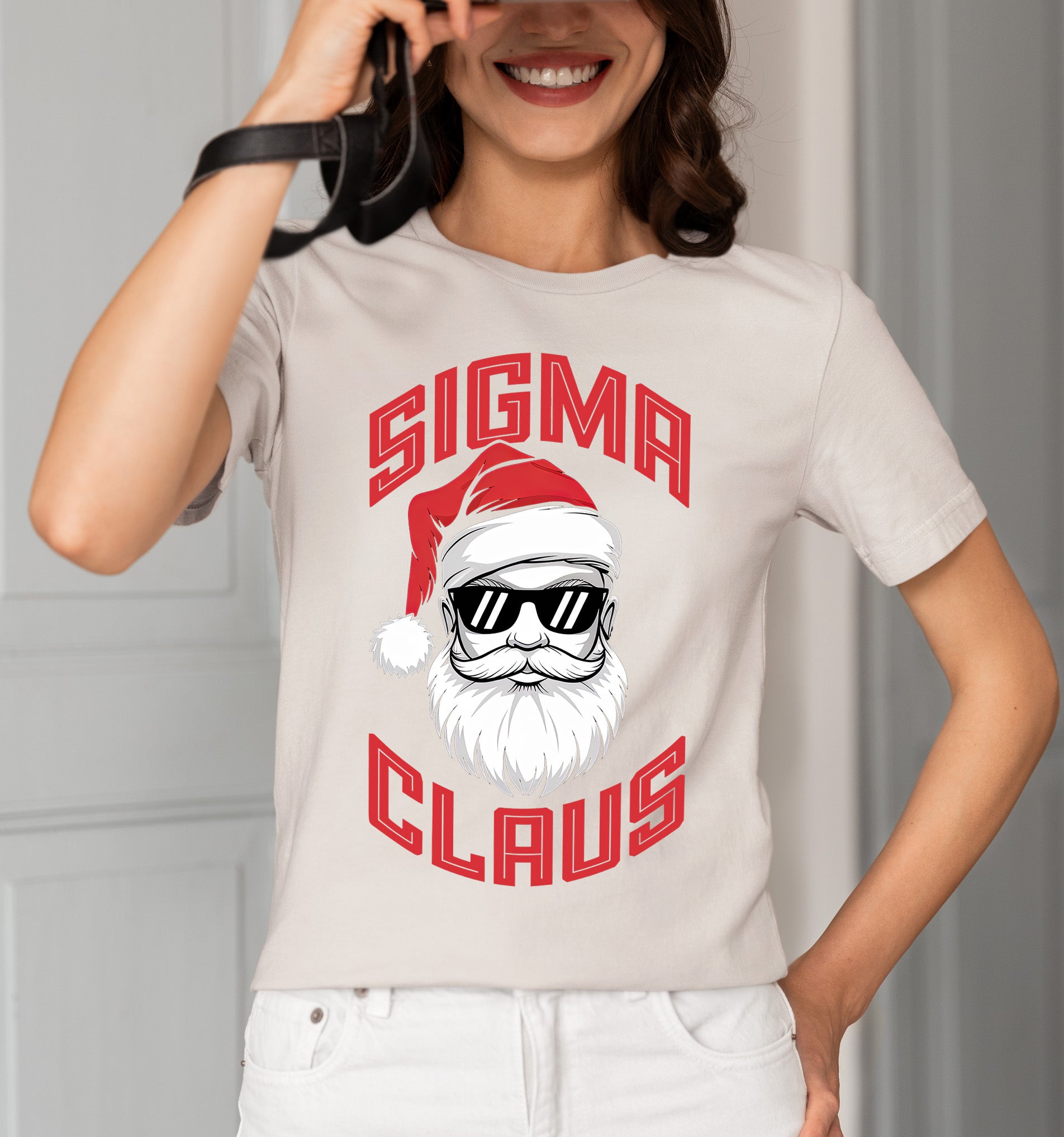 Sigma Claus Christmas Santa Illustration - Festive Holiday Artwork for Seasonal Cheer T-Shirt