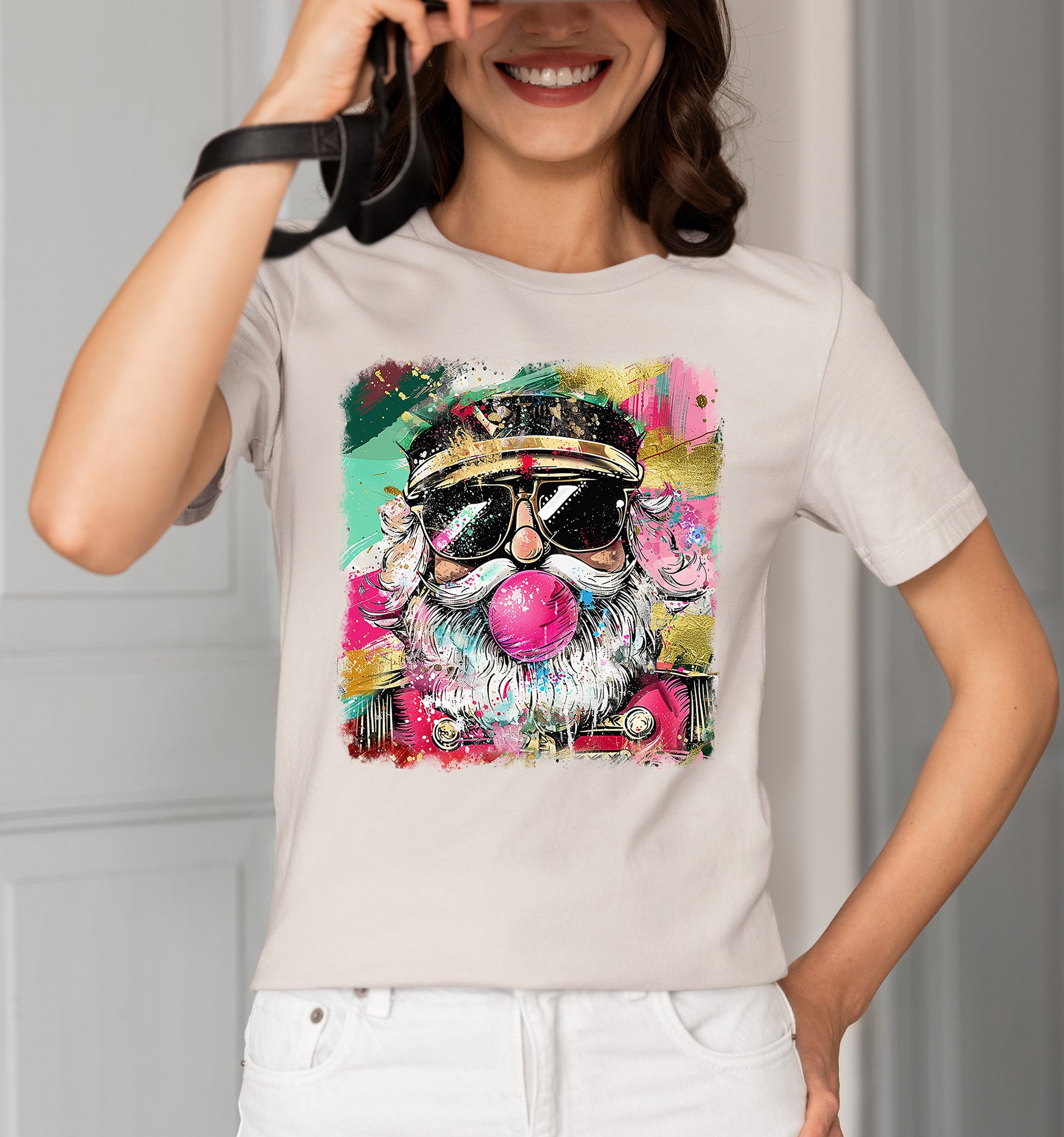 Santa Bubblegum Christmas Collectible - Holiday Gift for Santa Lovers, Festive Seasonal Item T-Shirt