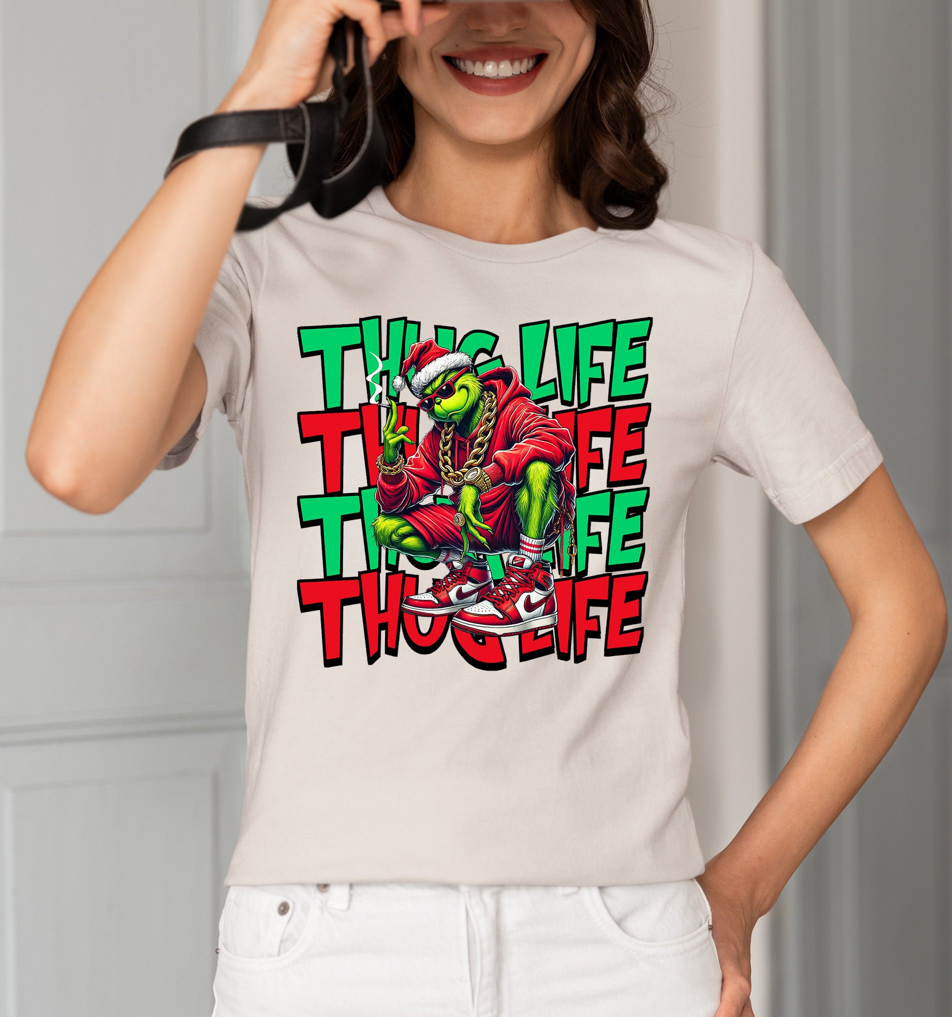 Christmas Thug Life x3 Graphic Artwork – Festive Holiday Humor for the Season T-Shirt