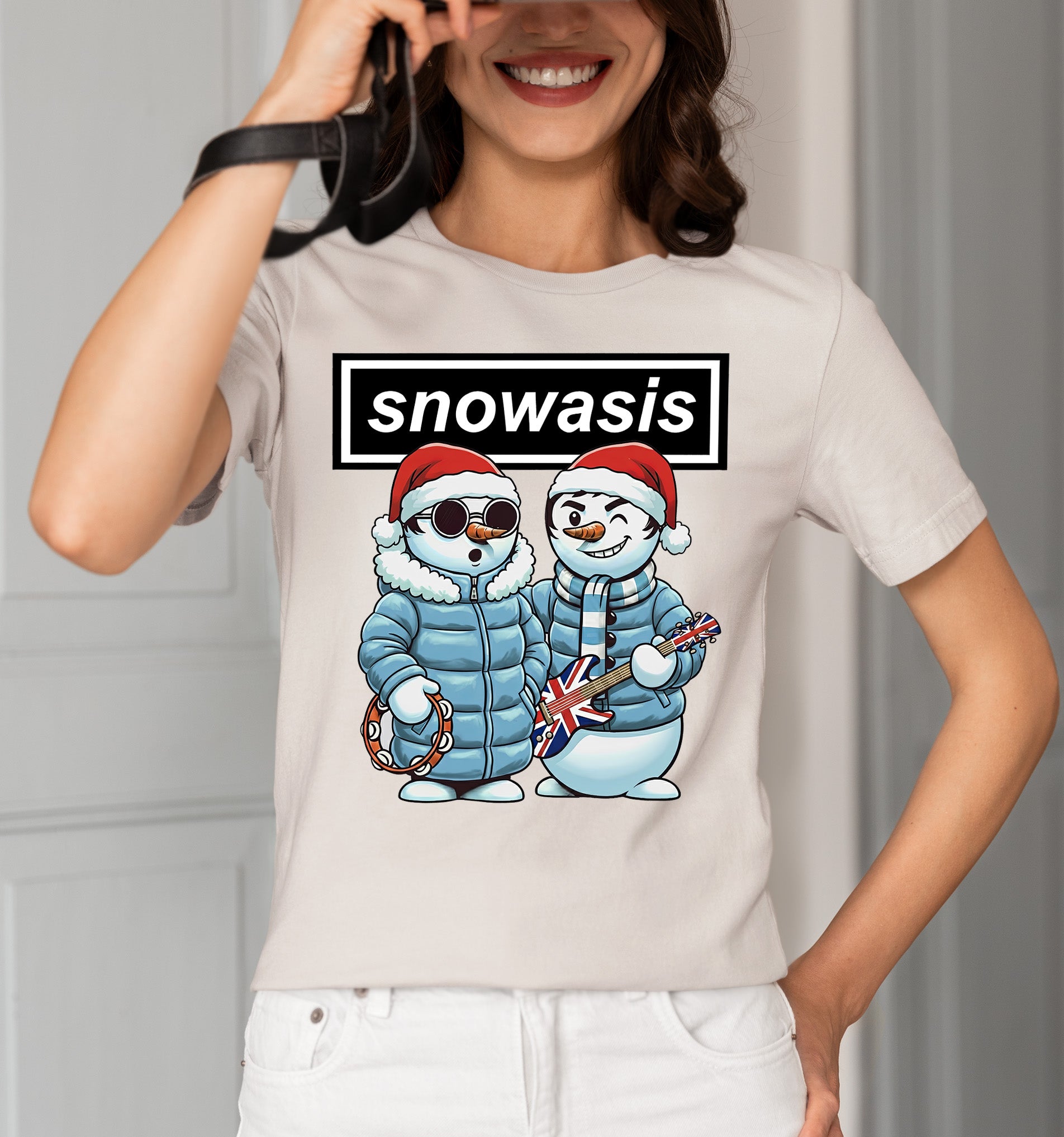 Snowasis Manchester Style Christmas Scene - Festive Seasonal Inspiration, Manchester-Inspired Holiday Vibe T-Shirt
