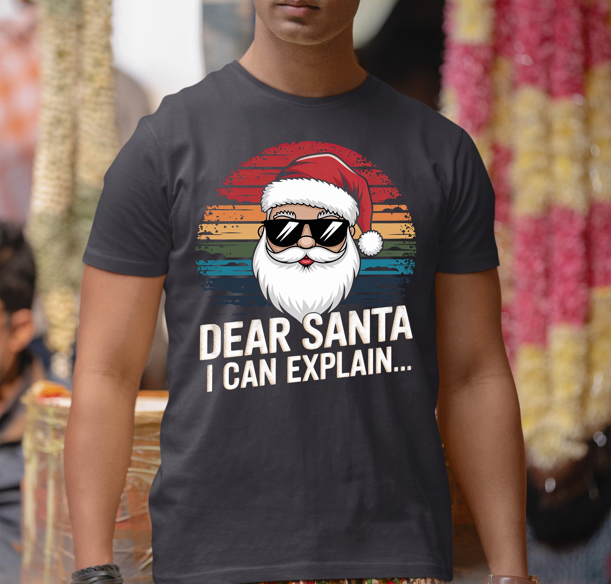 Dear Santa I Can Explain - Funny Christmas Gift Quote for Holiday Cheer & Santa Humor T-Shirt
