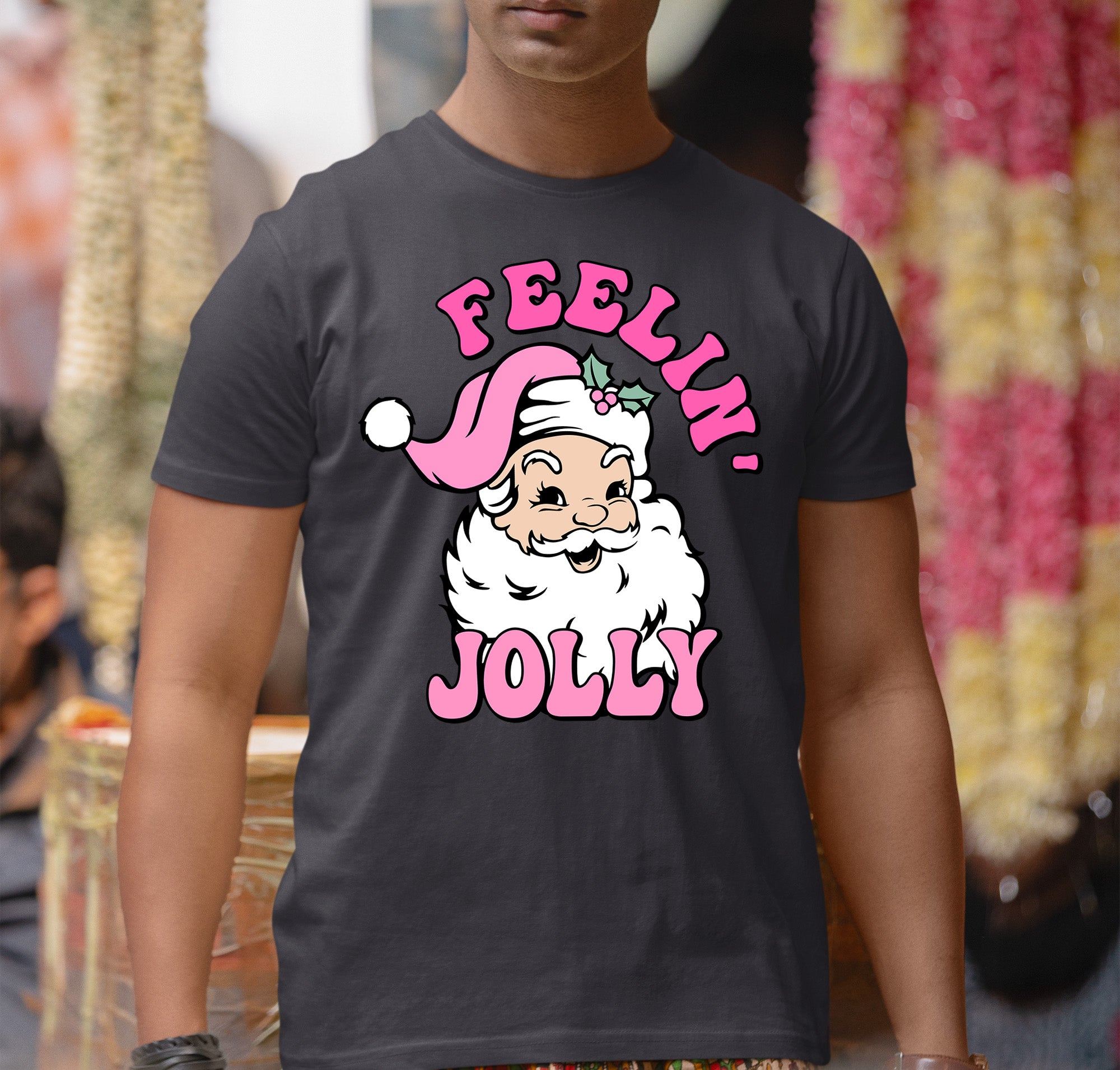 Feelin Jolly Christmas Theme for Festive Lovers - Cozy Seasonal Gift Idea T-Shirt