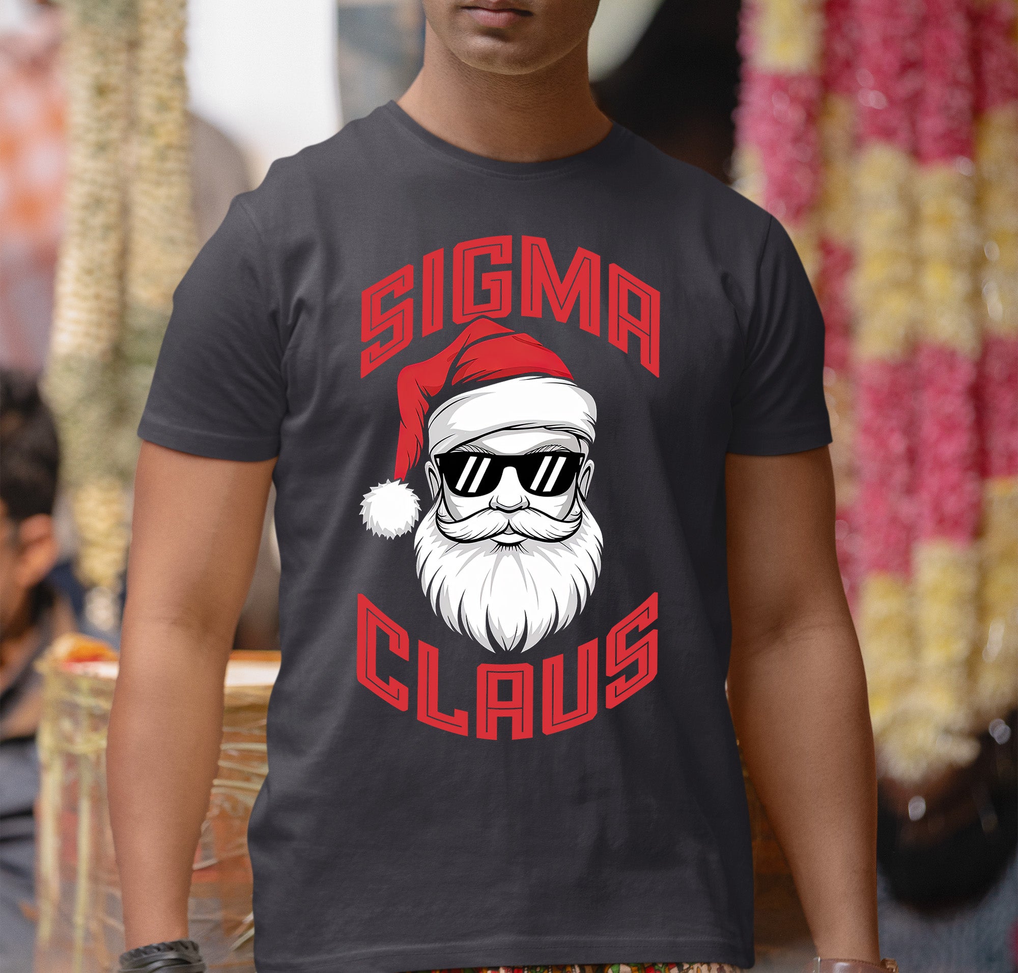 Sigma Claus Christmas Santa Illustration - Festive Holiday Artwork for Seasonal Cheer T-Shirt