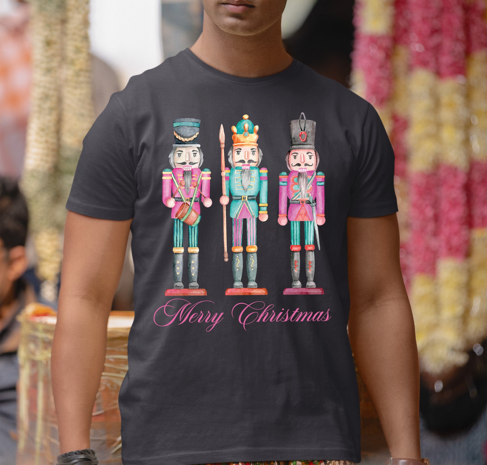 Merry Christmas Statues - Handcrafted Resin Figures for Holiday Collectibles and Display T-Shirt