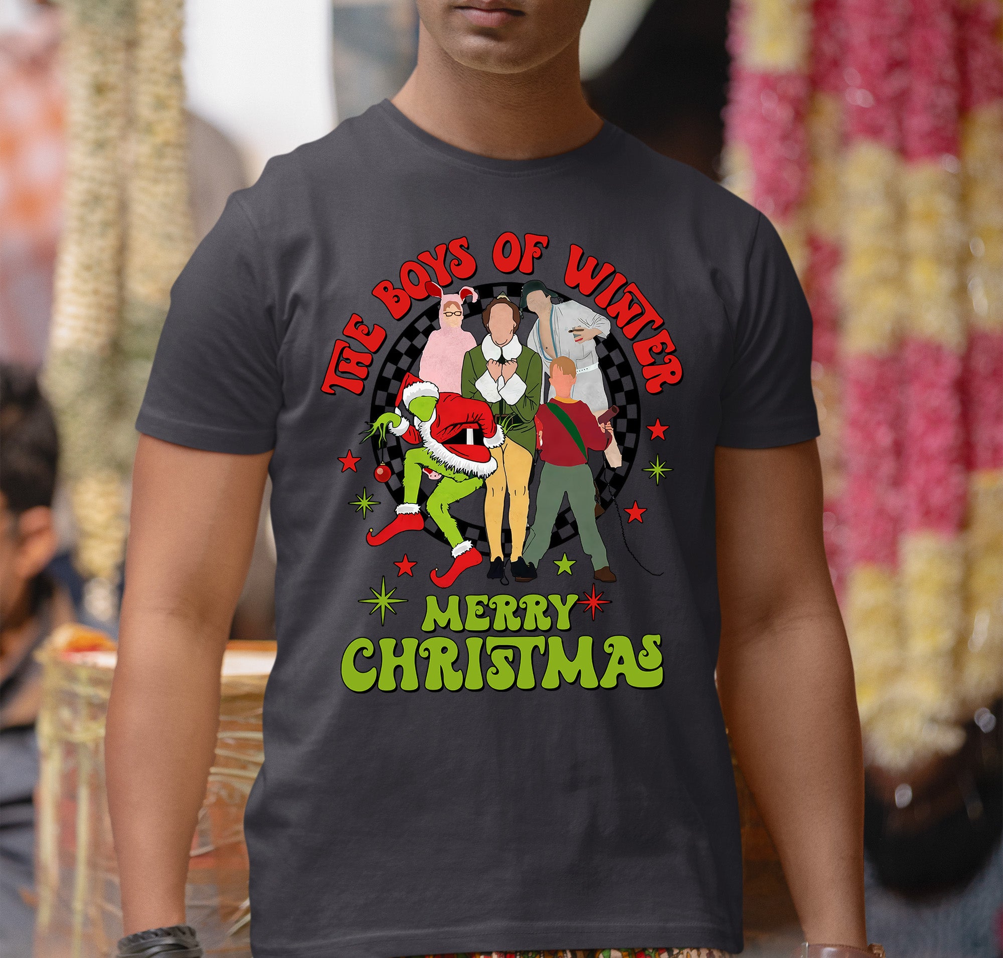 The Boys of Winter - Festive Christmas Theme for Him, Snowy Night Spirit, Holiday Gift Idea T-Shirt
