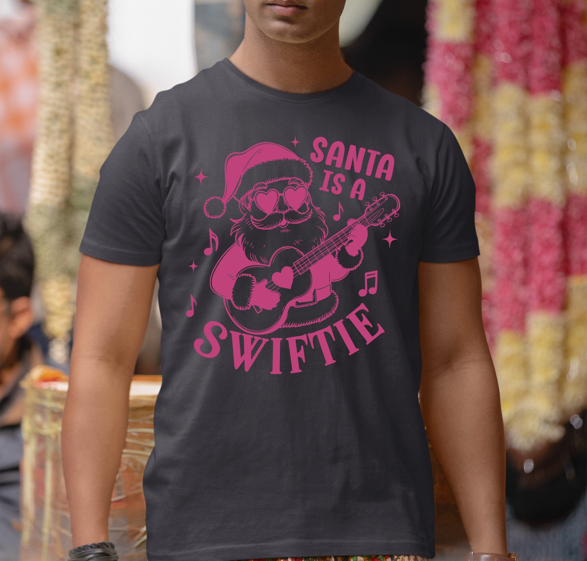 Santa is a Swiftie Christmas Gift Idea for Music Lovers - Festive Santa Theme, Holiday Joy T-Shirt