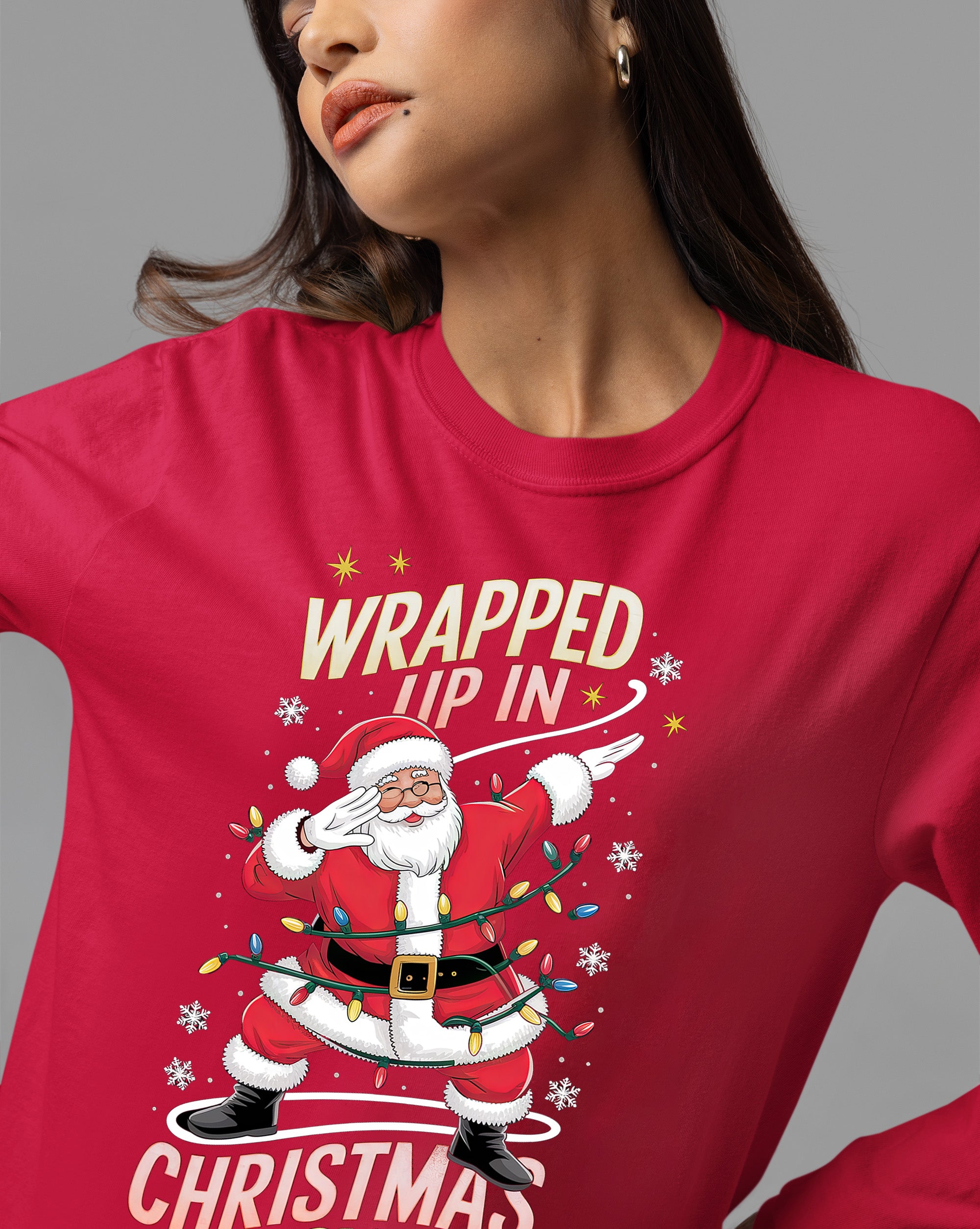 Wrapped up in Christmas Joy – Handmade Keepsake, Cozy Holiday Gift for Loved Ones, Heartfelt Seasonal Treasure T-Shirt