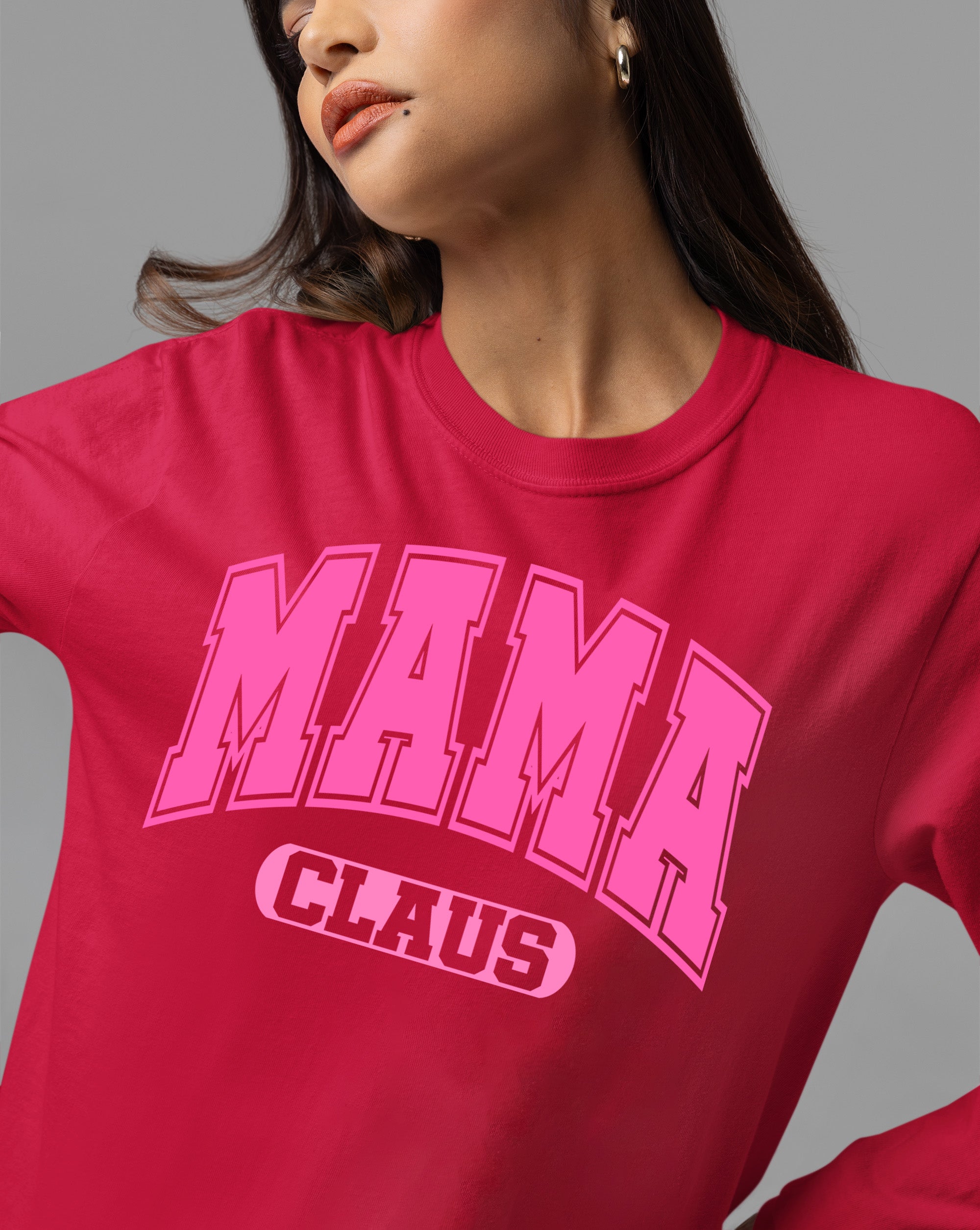 Mama Claus Christmas Joy Gift for Mom | Cozy Holiday Theme for Mom - Seasonal Cheer T-Shirt