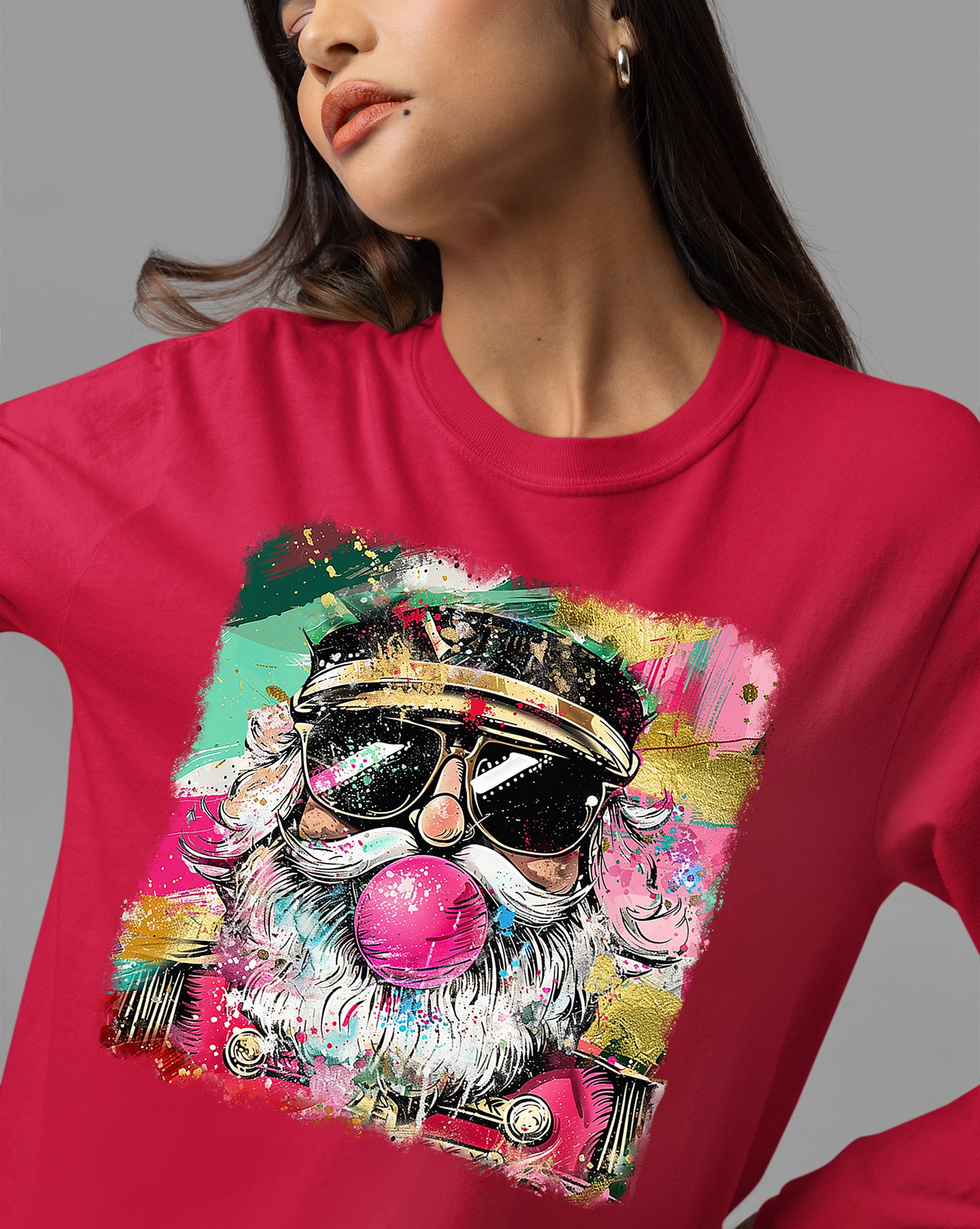 Santa Bubblegum Christmas Collectible - Holiday Gift for Santa Lovers, Festive Seasonal Item T-Shirt