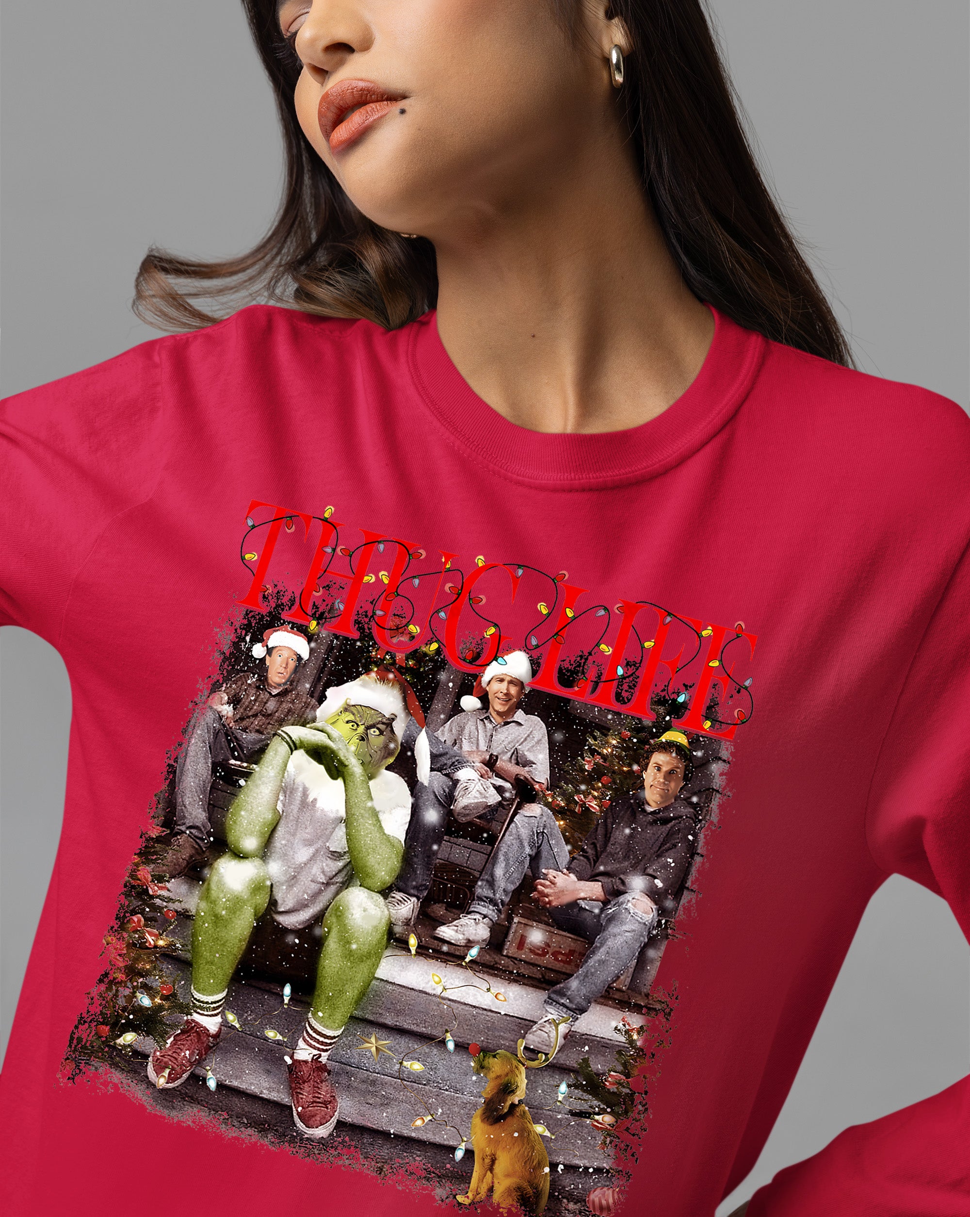 Christmas Thug Life Grinch Porch Sign - Funny Grinch Themed Holiday Welcome for Porch T-Shirt