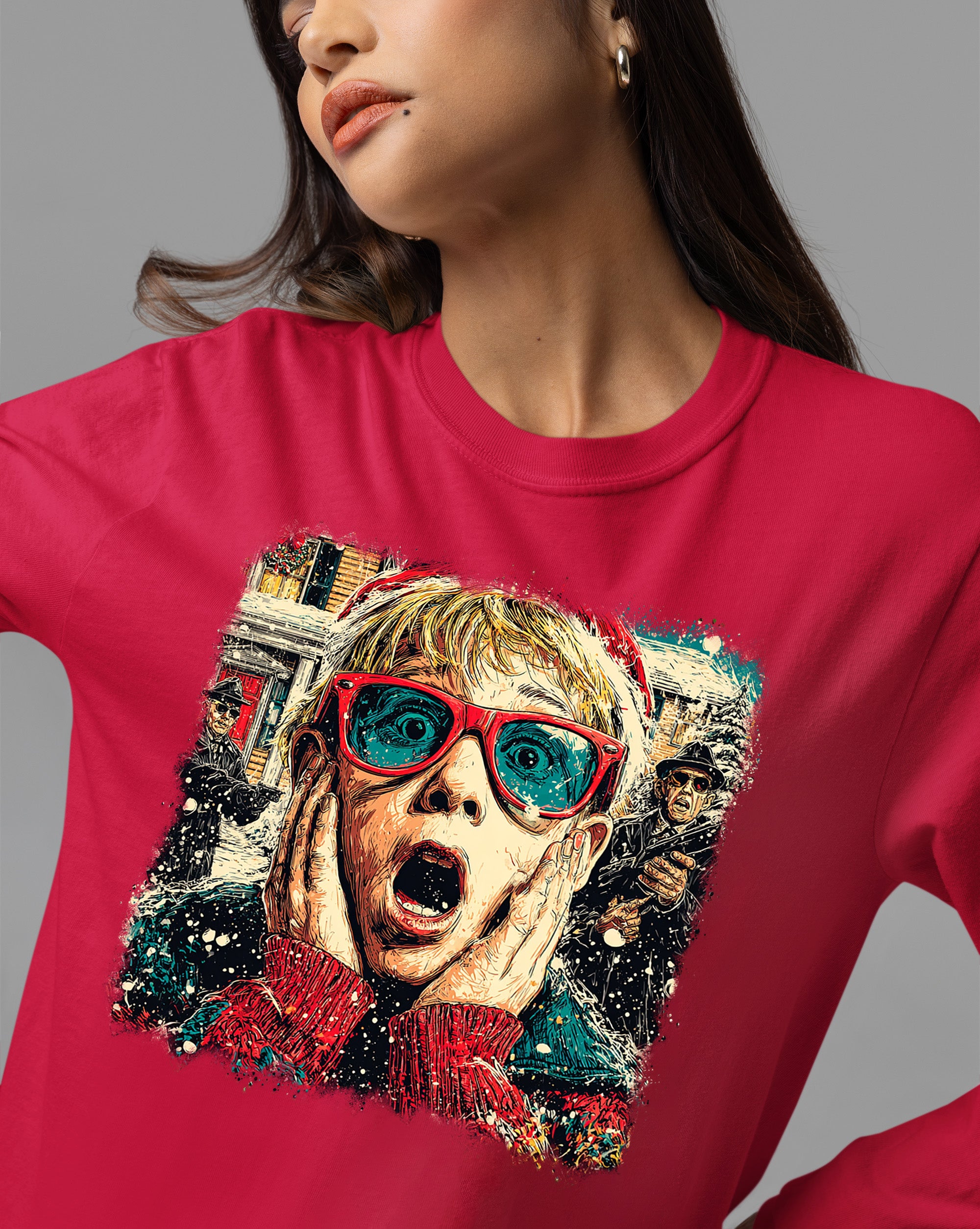 McCallister Scream Christmas Moment – Festive Holiday Pop Culture Theme, Cozy Season Tribute, Seasonal Gift Idea T-Shirt