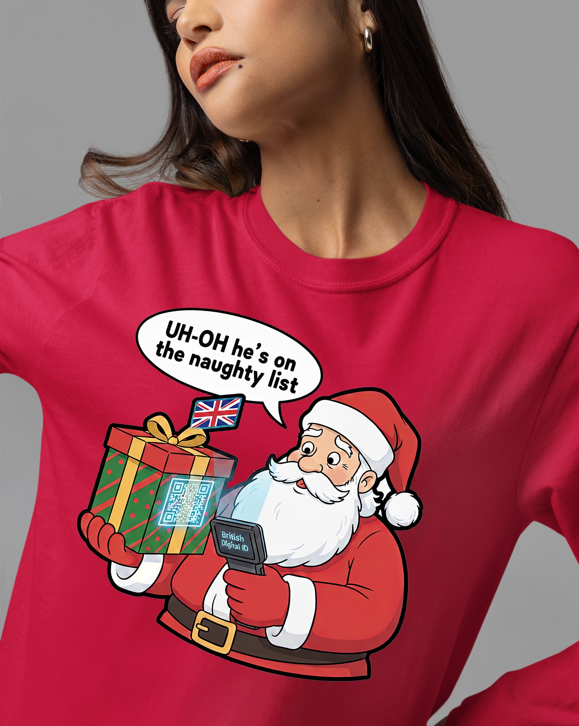 Digital ID Christmas Theme, Festive Identity Template, Holiday Branding Mockup, Editable Badge for Seasonal Greetings T-Shirt