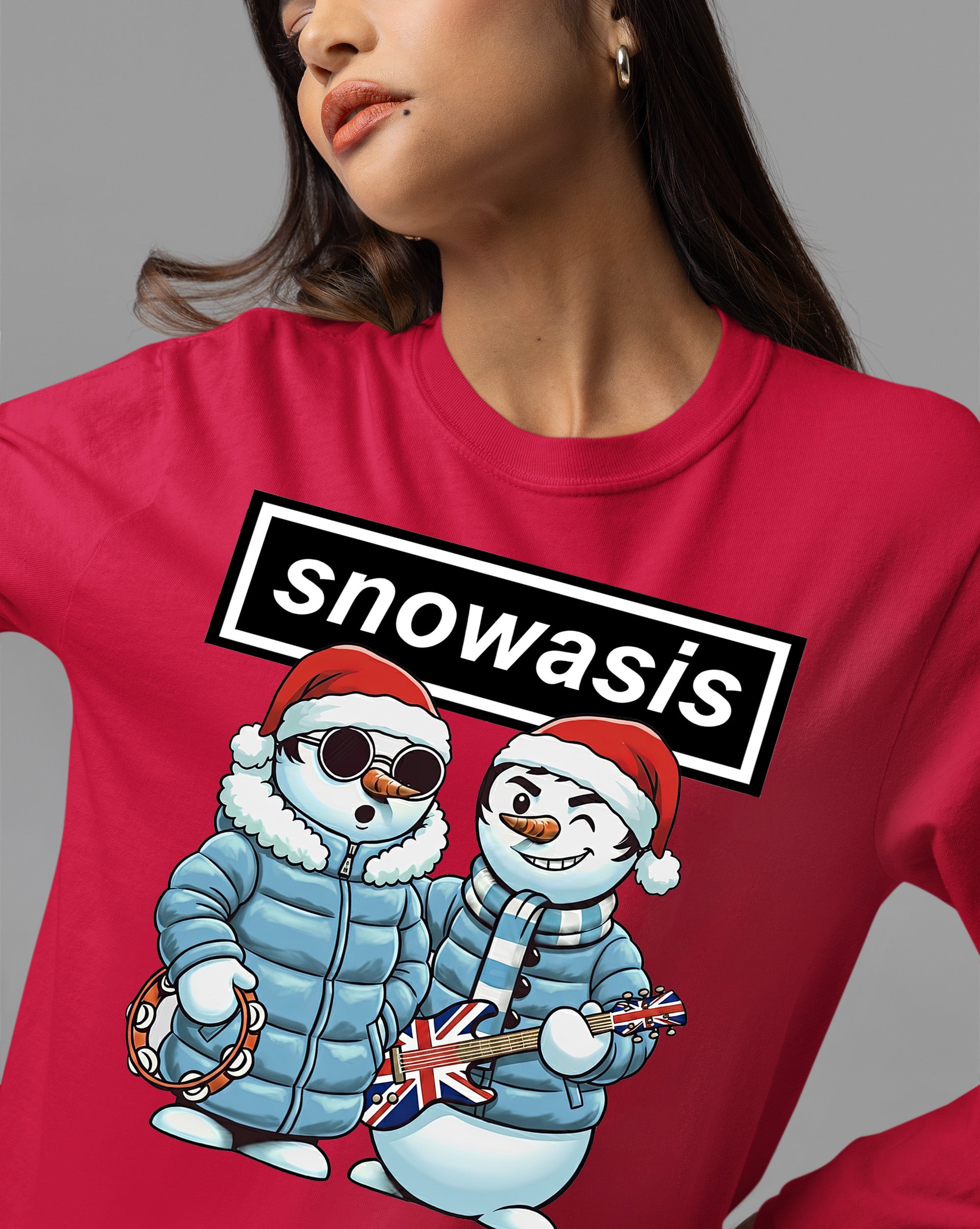 Snowasis Manchester Style Christmas Scene - Festive Seasonal Inspiration, Manchester-Inspired Holiday Vibe T-Shirt