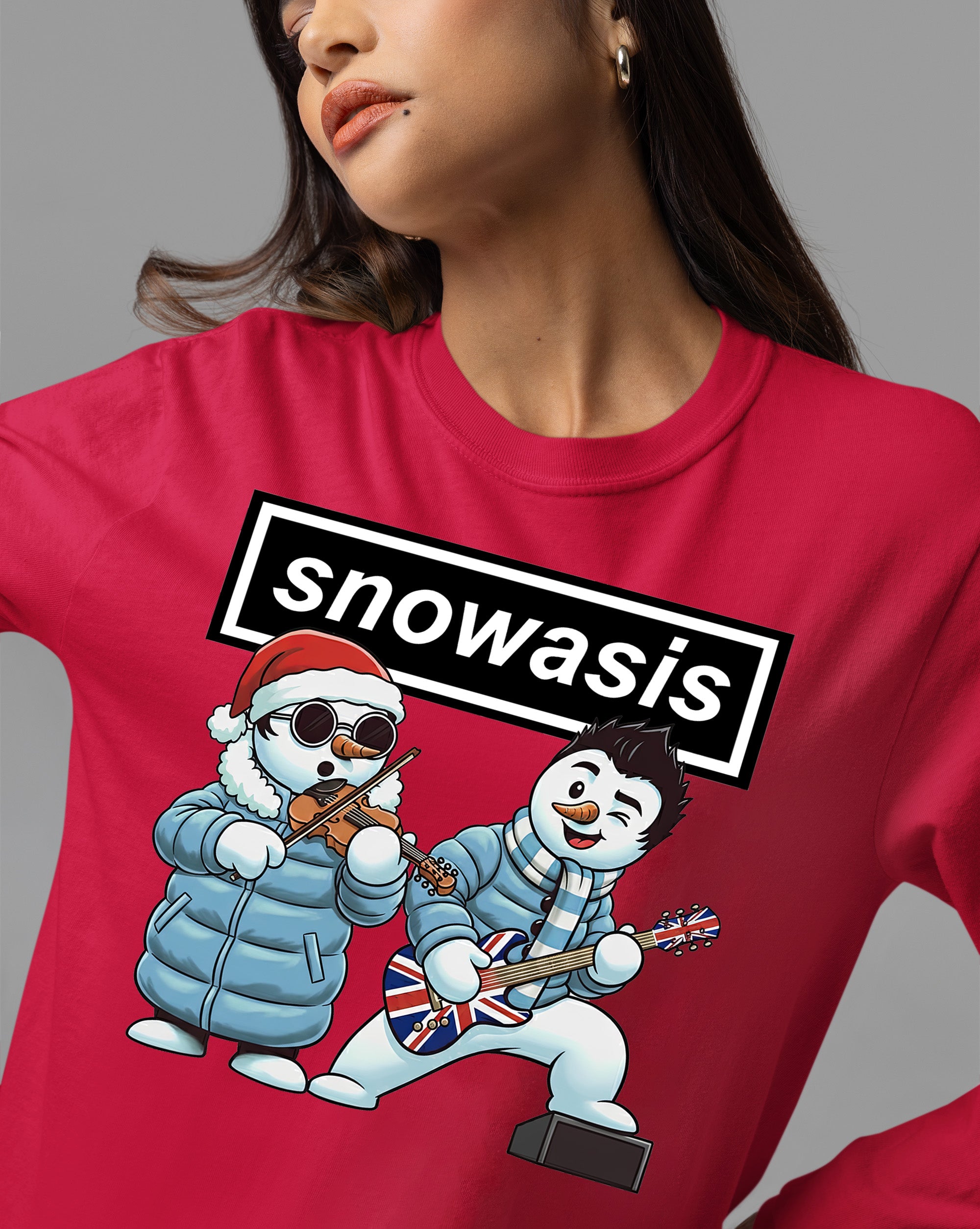 Snowasis Violin Gutar Winking – Christmas Music Themed Charm for Stockings & Holiday Accessories T-Shirt